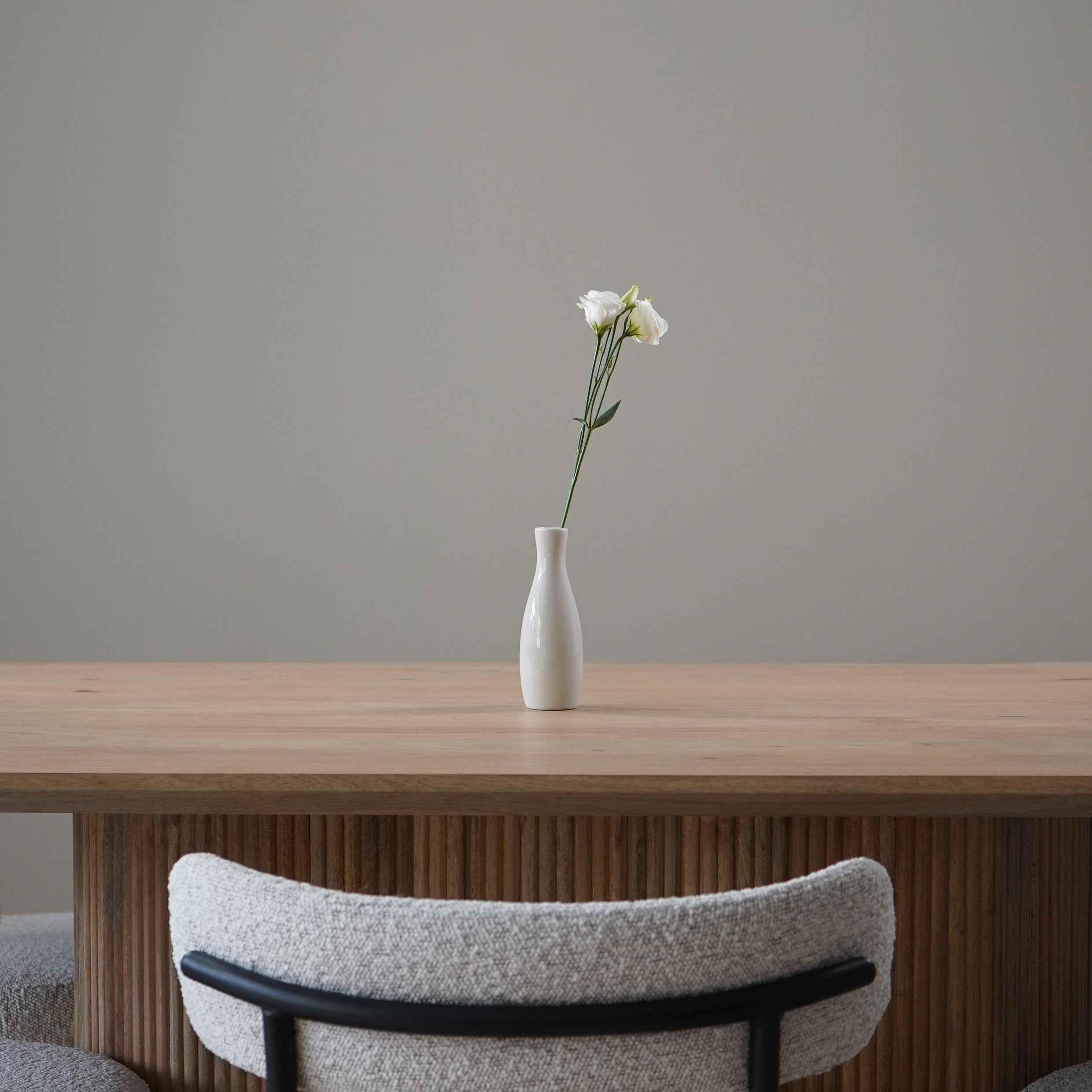 QUVIO Vaas - 16 cm - Wit - Keramisch