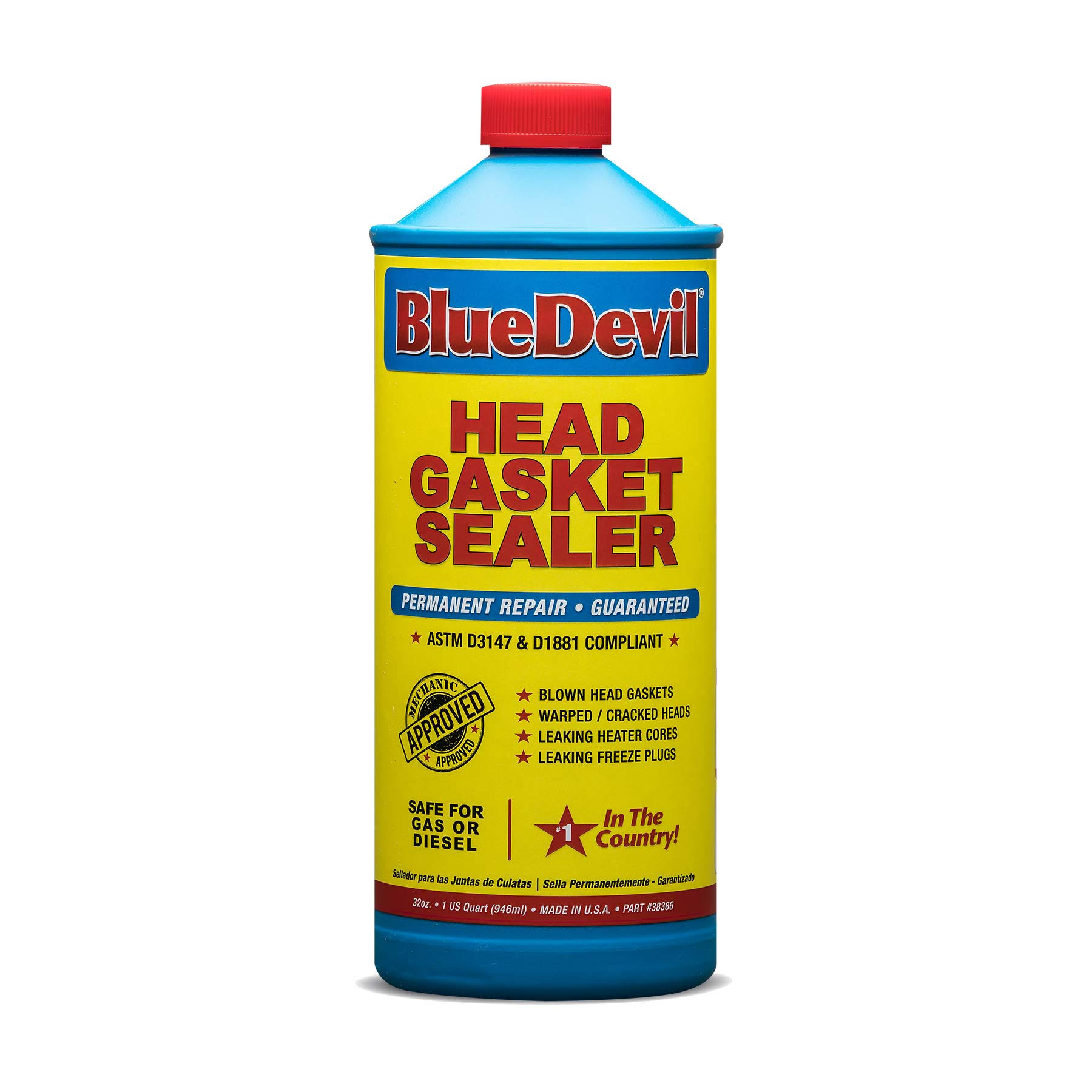 Bluedevil Products 38386 Head Gasket Sealer - 1 Quart (Pack of 6)(32 oz)
