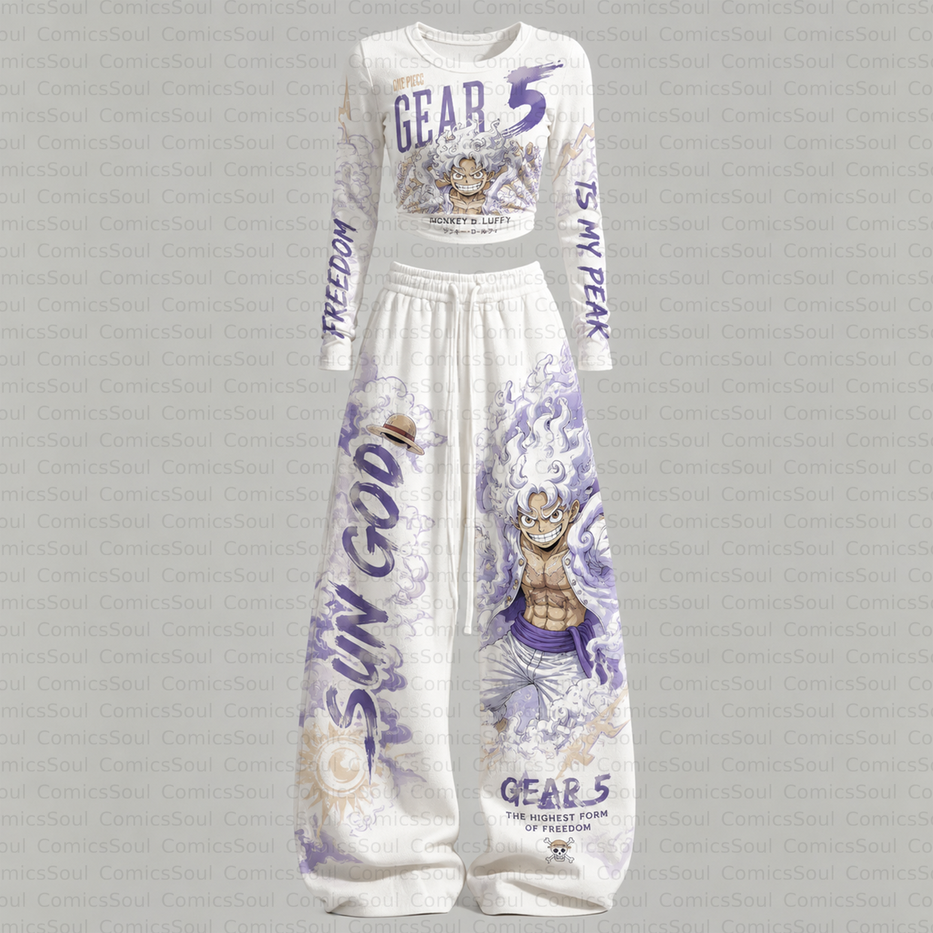 One Piece Long-Sleeve Top And Elastic Pants Set 3051042 TeeThreads Sustain the Scene with Custom Apparel