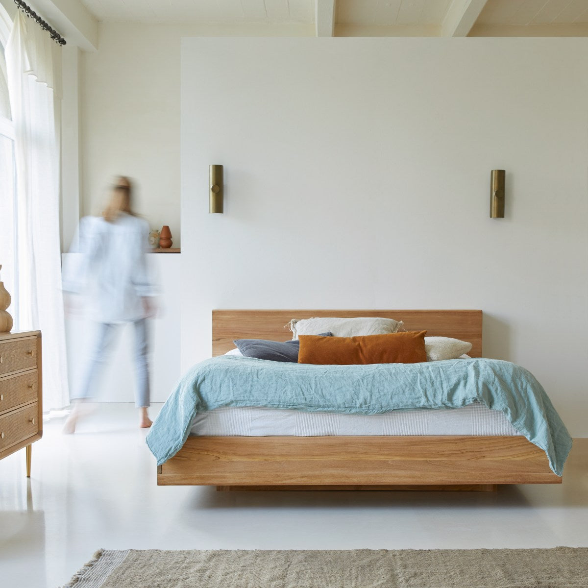 Tikamoon - Flat - Bed in massief teak 160 x 200 cm