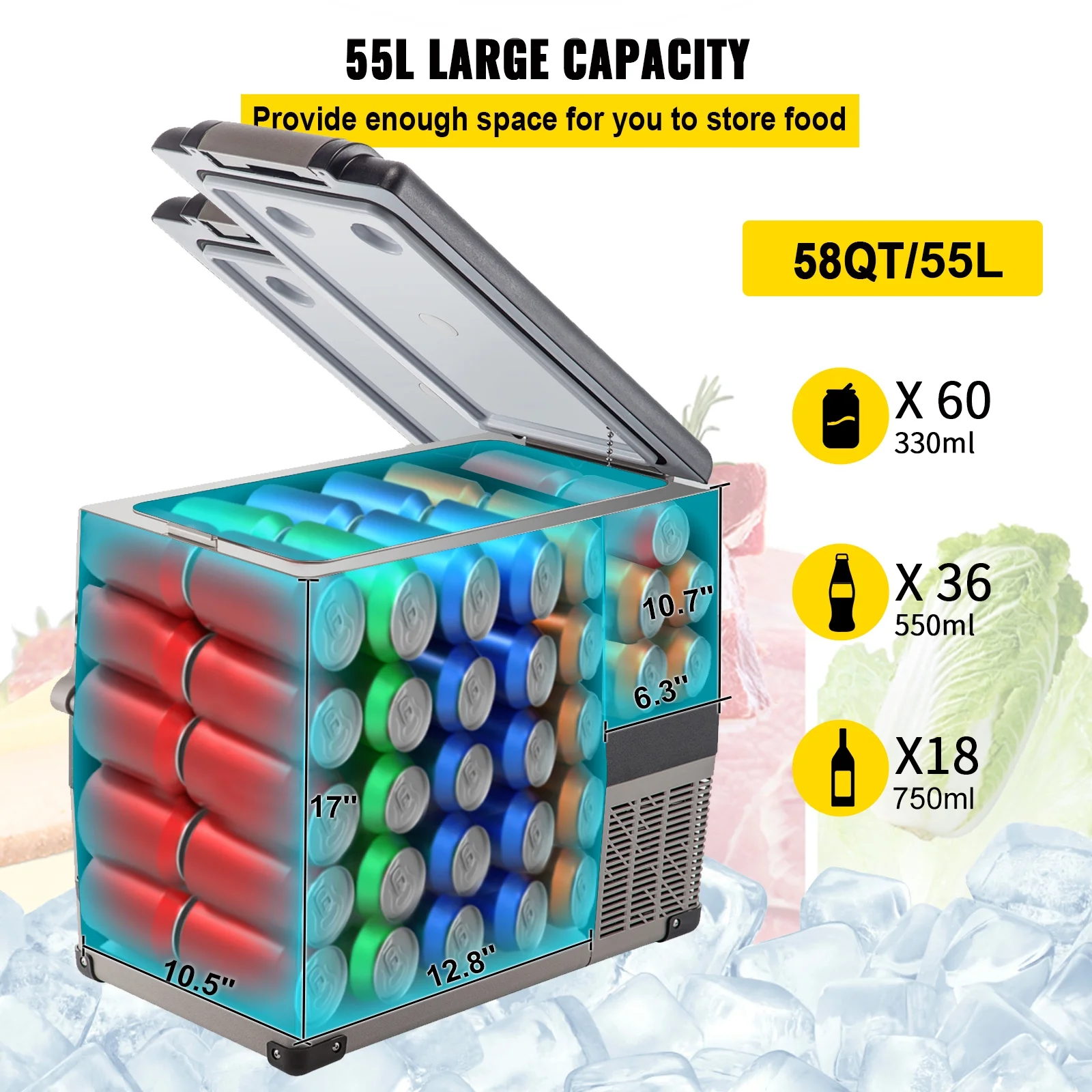 BENTISM 22L Portable Car Refrigerator, 23 Quart RV Fridge, 12/24V DC & 110-240V AC Vehicle Car Truck Boat Mini Electric Cooler for Driving Travel Fishing Outdoor and Home Use - Image 25