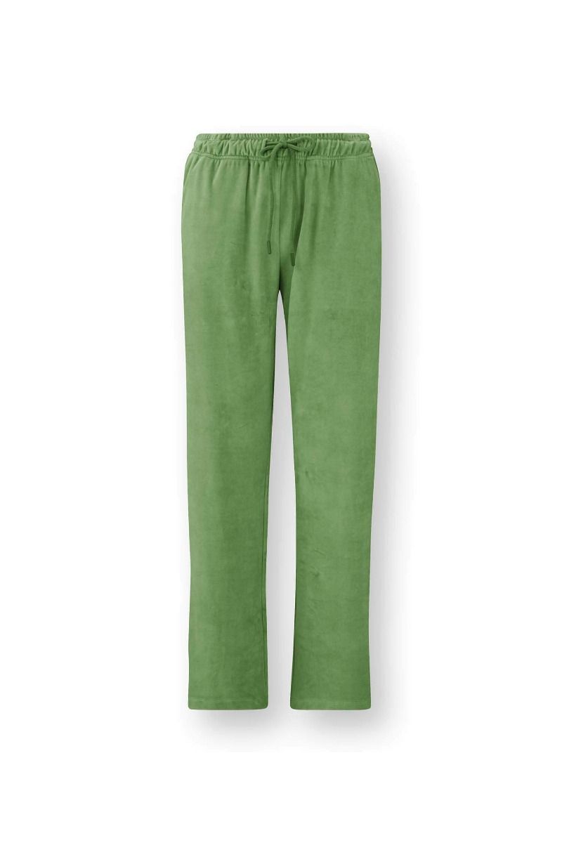 Britta Long Trousers Velvet Green