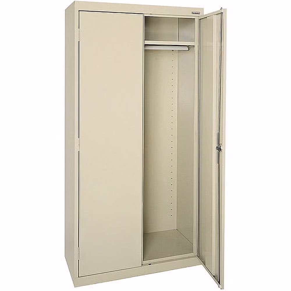 Elite Series Wardrobe Cabinet with Adjustable Shelf, 46"W x 24"D x 72"H, Putty - image 1