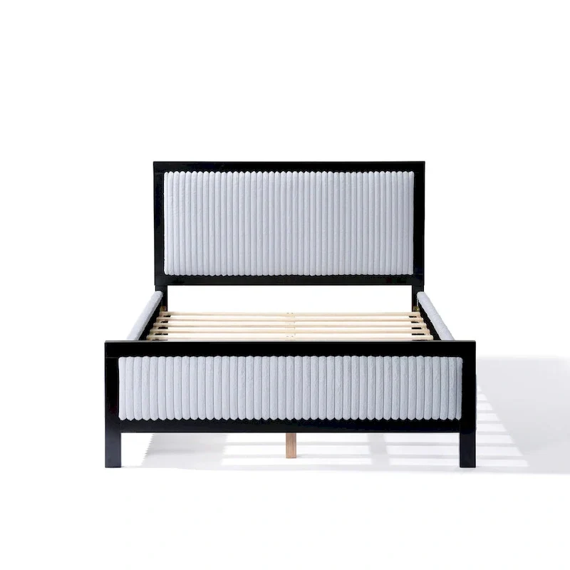 Christopher Knight Home Upholstered Platform Bed with Soft Headboard - King/Queen Size