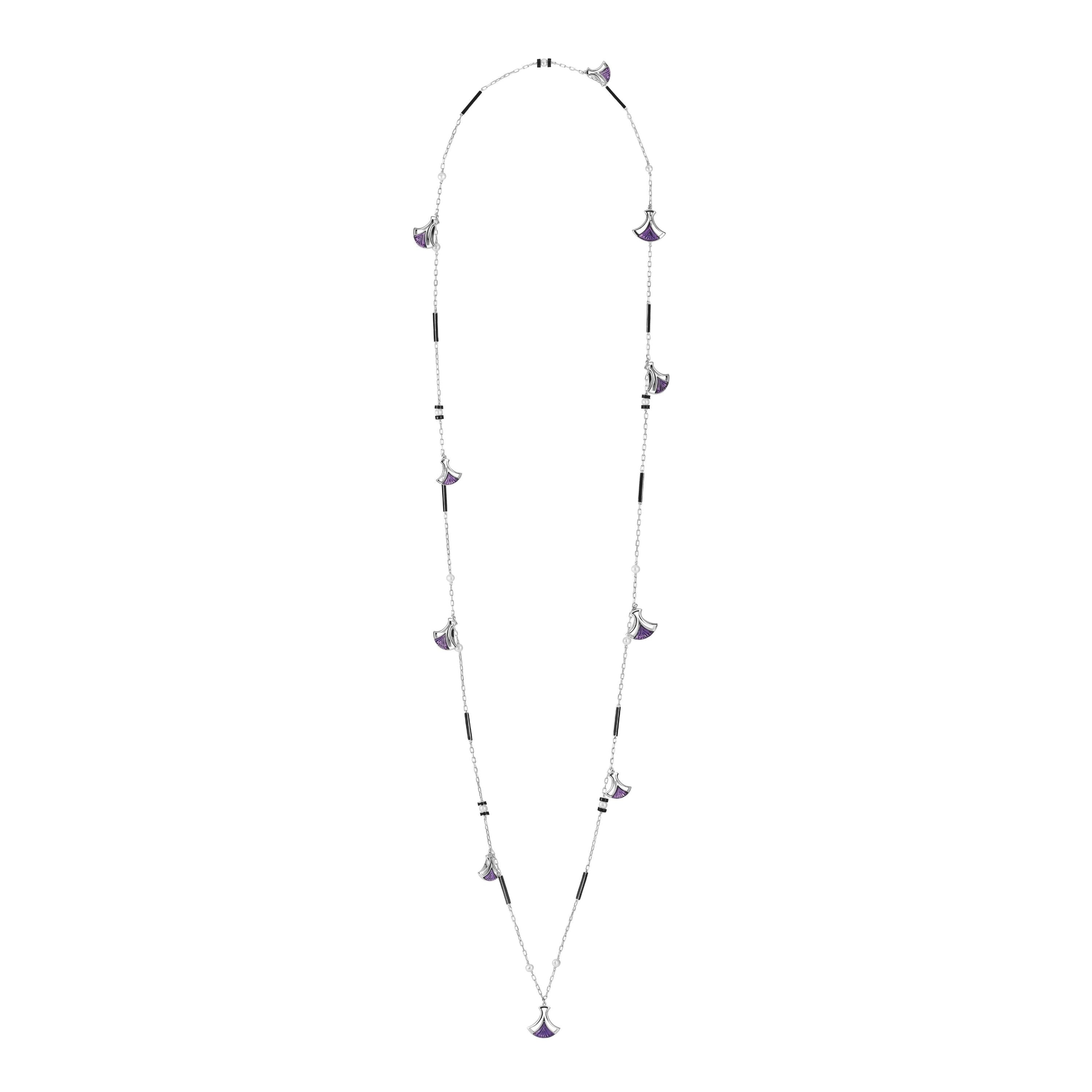 SAUTOIR LARCADE - CRISTAL VIOLET CRÉPUSCULE, ARGENT