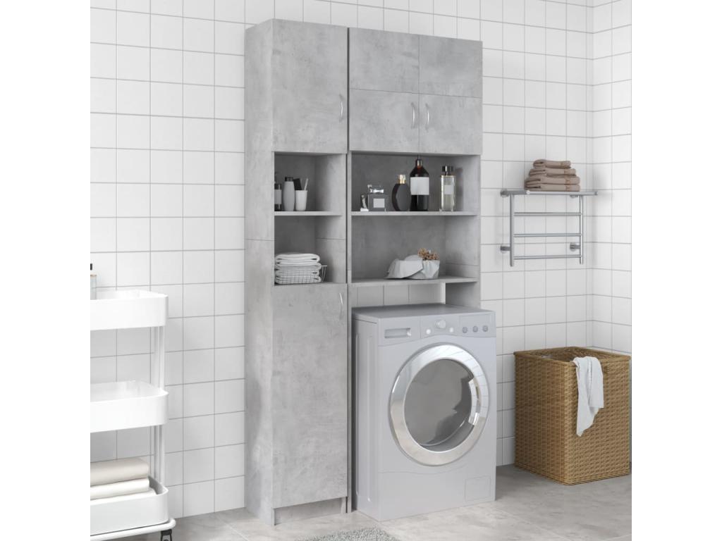 Conjunto mueble lavadora Gris hormigón
