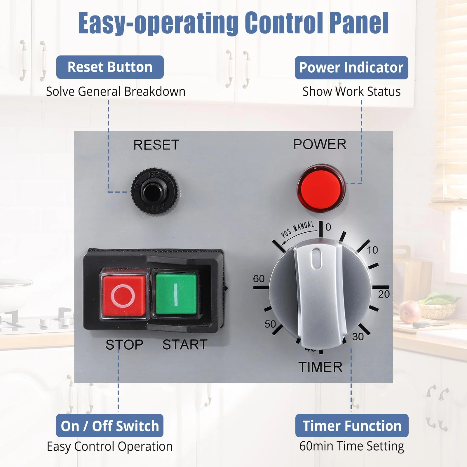 2025  8Qt Commercial Food Mixer, 450W Dual Rotating Dough Kneading Machine w Food-grade Stainless Steel Bowl, Security Shield & Timer, Commercial