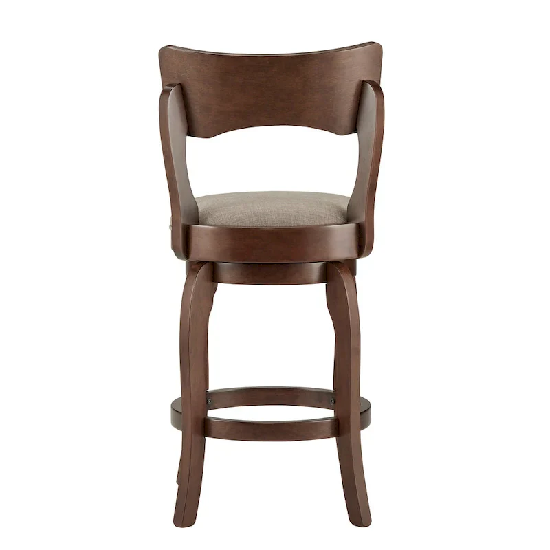 Lyla 24-Inch Brown Swivel Counter Stool by iNSPIRE Q Classic