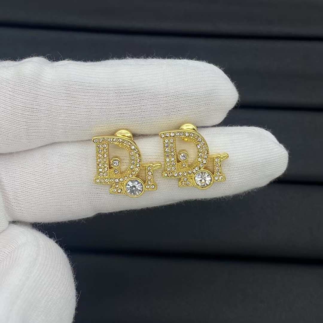 Dior Diamond Paved Earring Stud - Original Replica Club