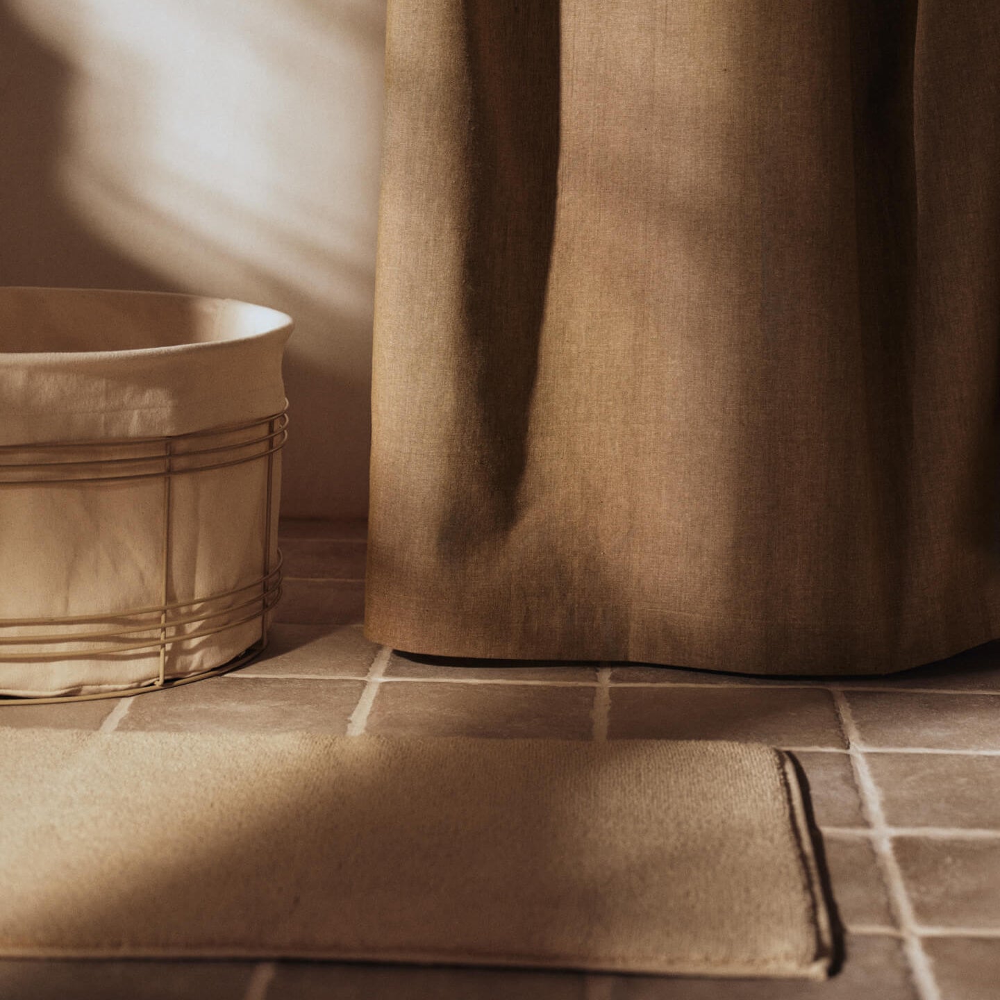 Ferm Living Chambray Douchegordijn - Olive