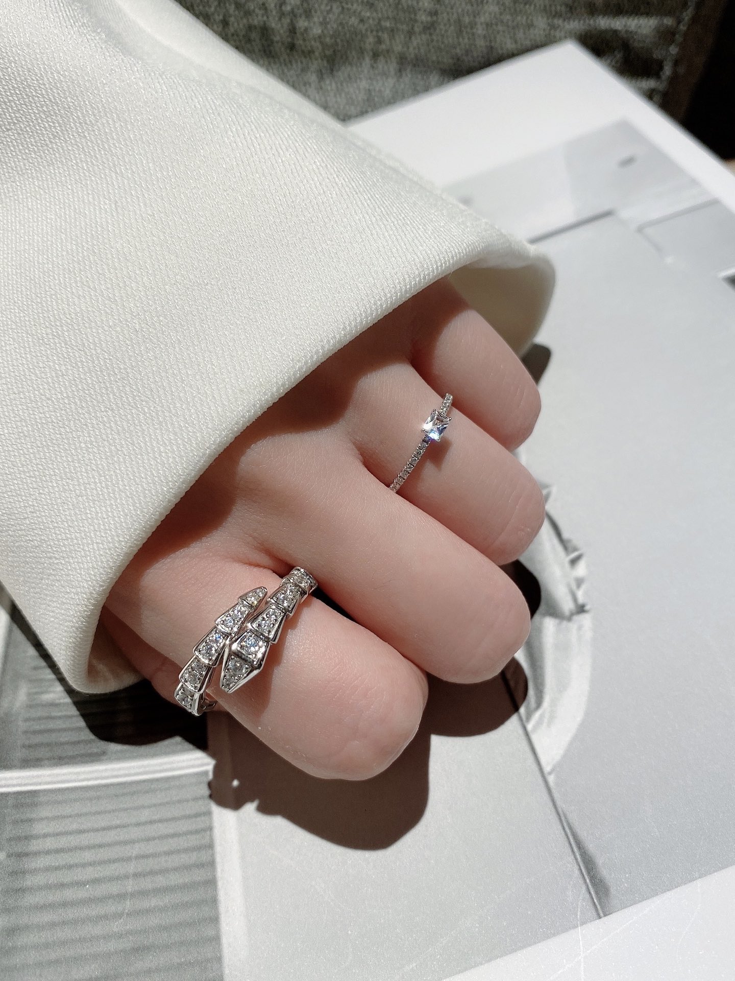 Bvlgari Full Diamond Serpenti Viper Ring - Original Replica Club
