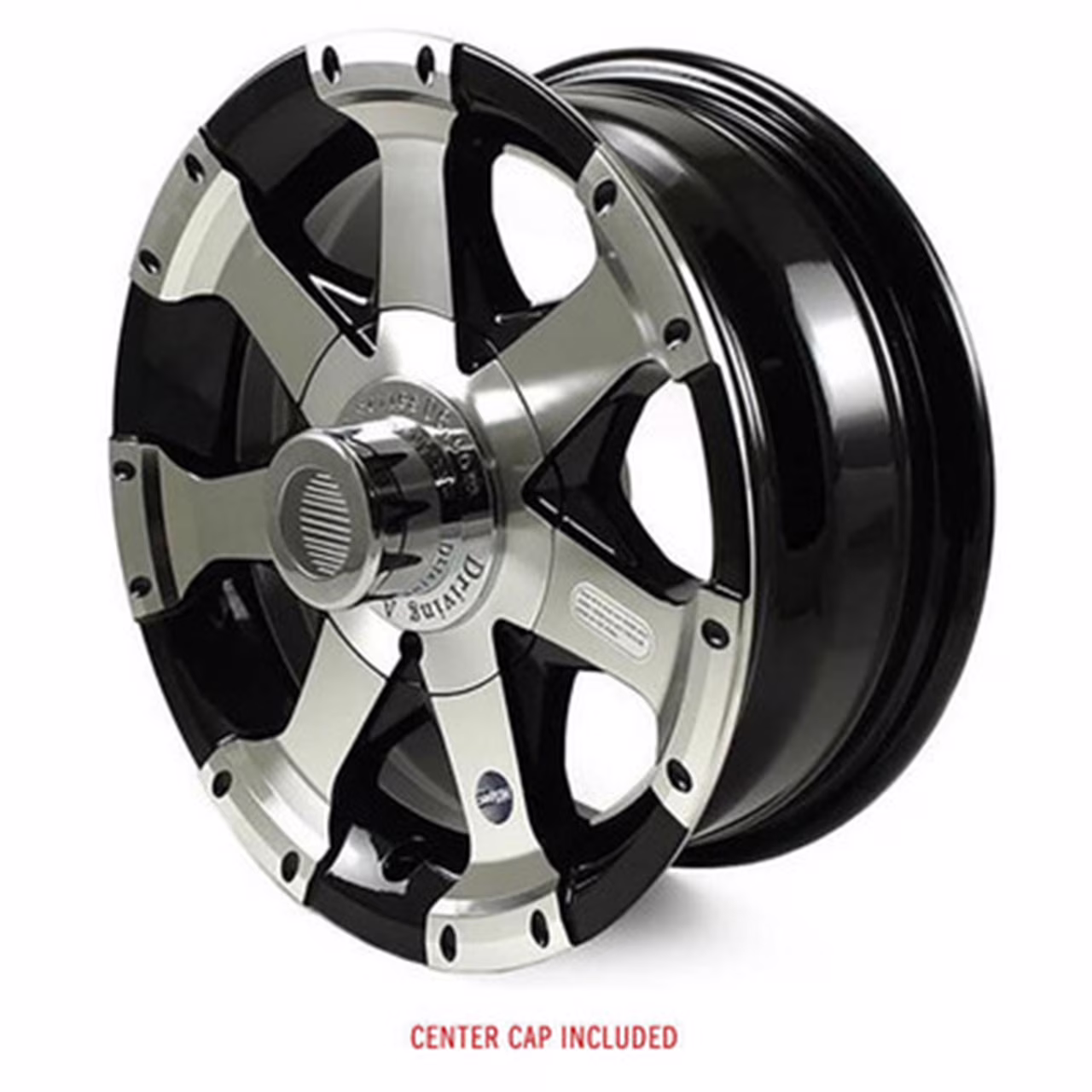 14X5.5 5 - Lug on 4.5" Aluminum Series 06 Trailer Wheel - Black Inlay - 645545B