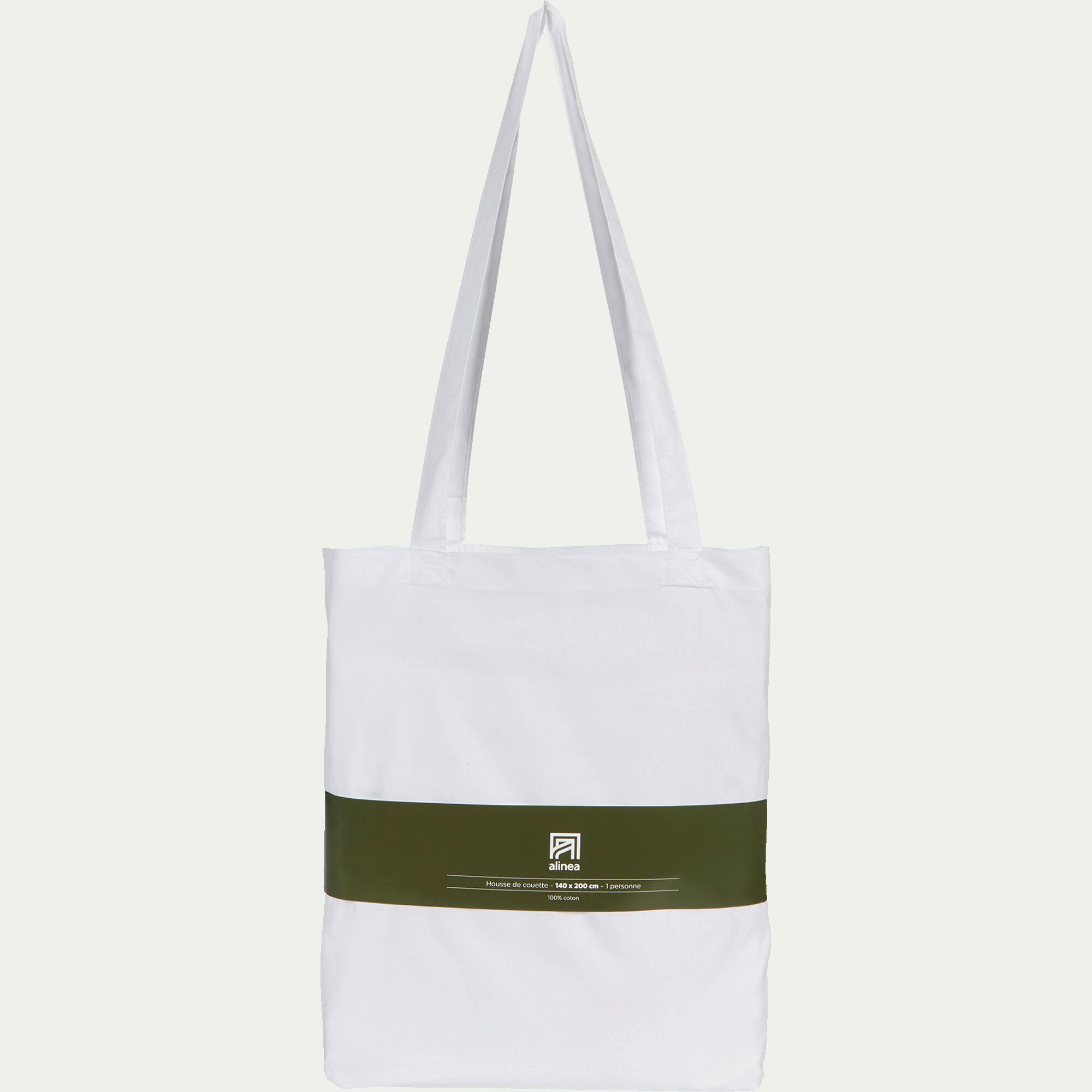 FLORE - Housse de couette en percale de coton 260x240cm - blanc