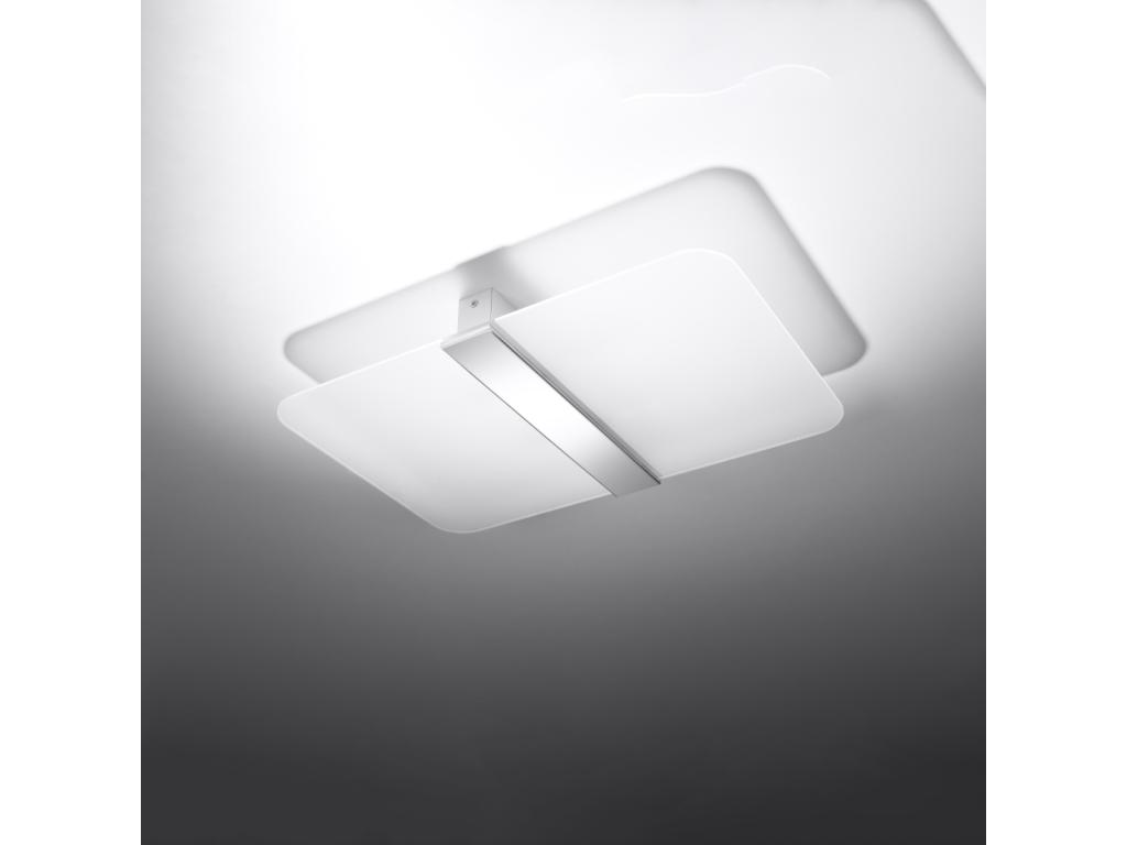 Lámparas de techo Azalia moderno de acero/vidrio - 4 fuentes luminosas - L.45 x A.5,5 cm - cromo