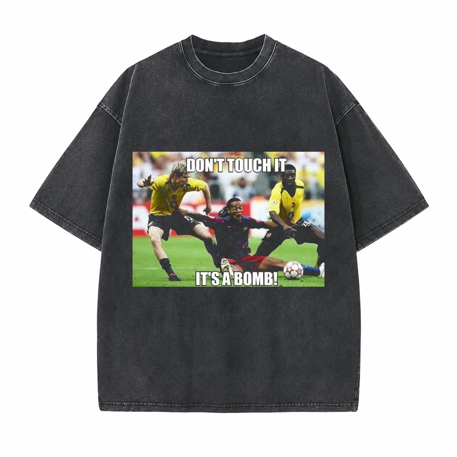 Funny Don't Touch It It's A Bomb! Printed Unisex Washed T-Shirt