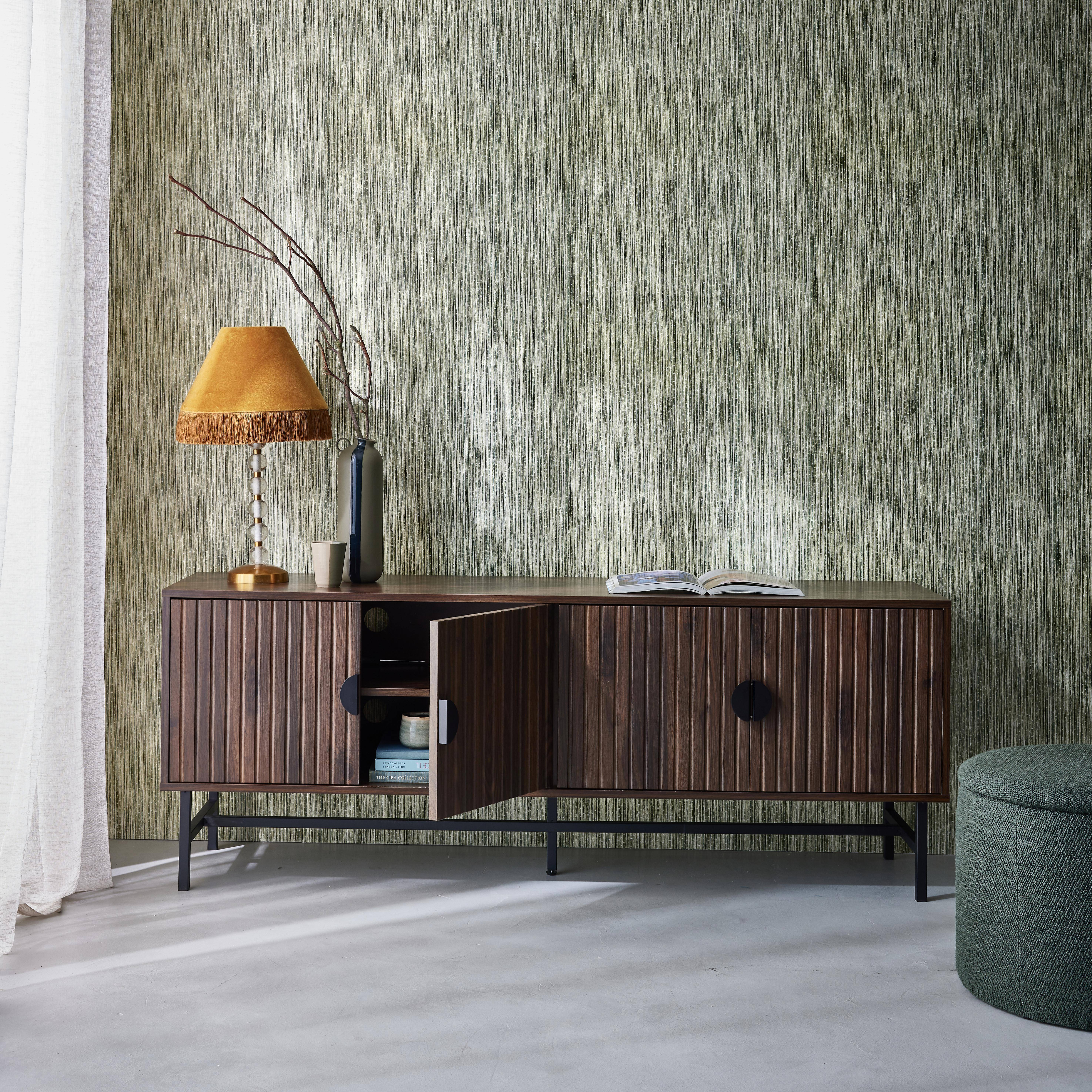 Bazalt - Mueble TV con efecto madera, 160cm