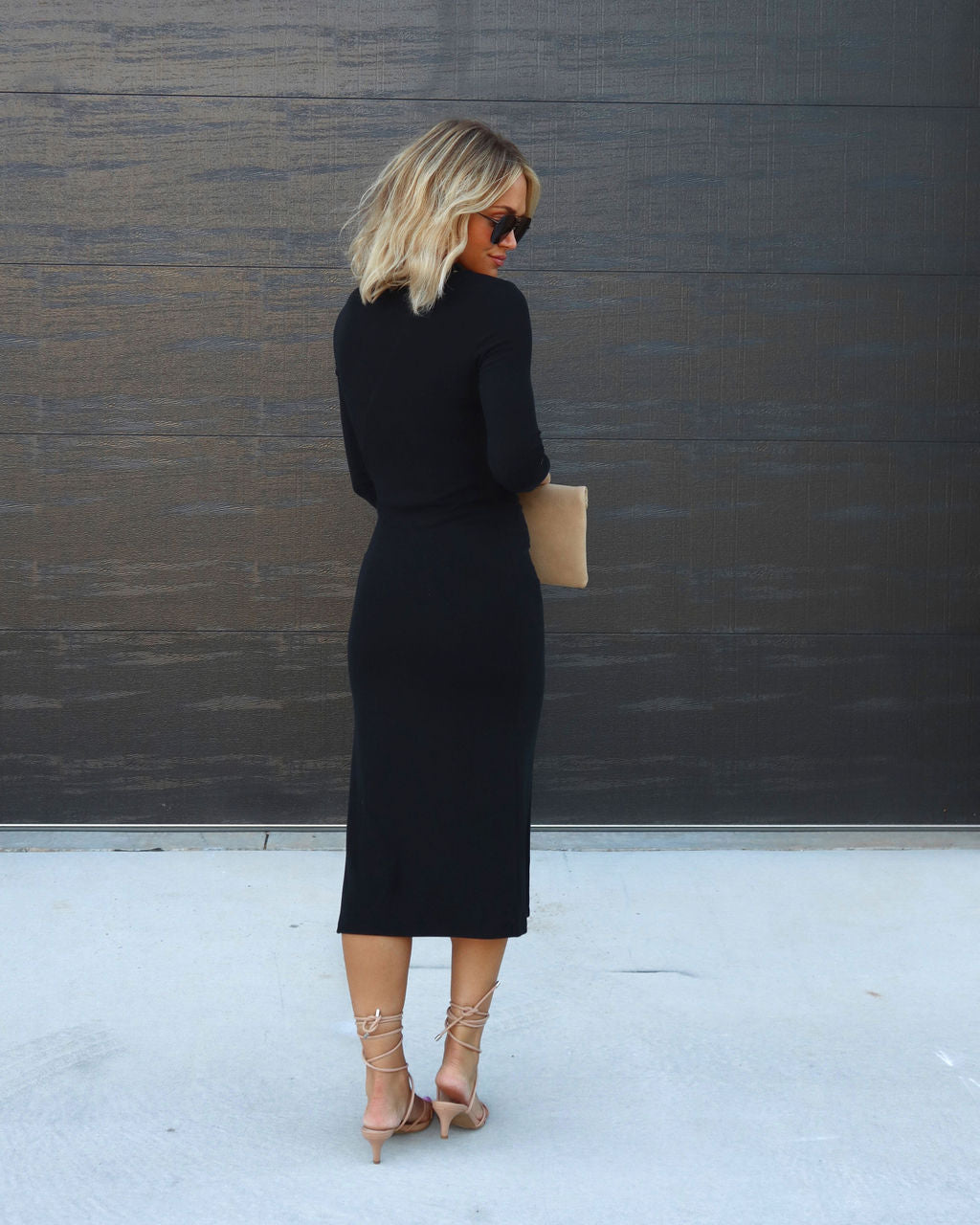 Not Your Typical Gal Cutout Midi Dress - Black - Se7enfashion