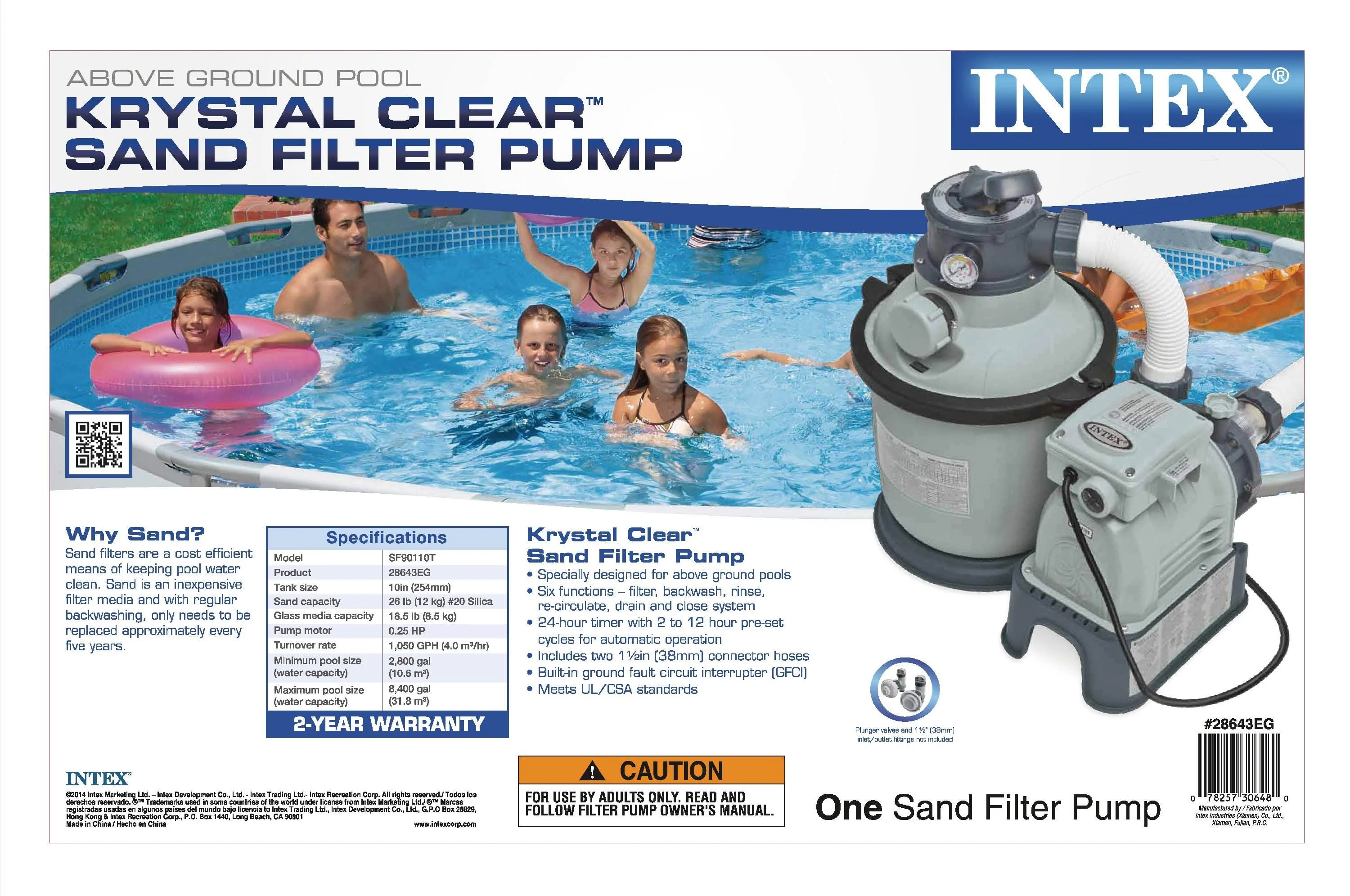 Intex 1200 GPH Krystal Clear Above Ground Pool Sand Filter Pump Set | 28643EG - Image 4