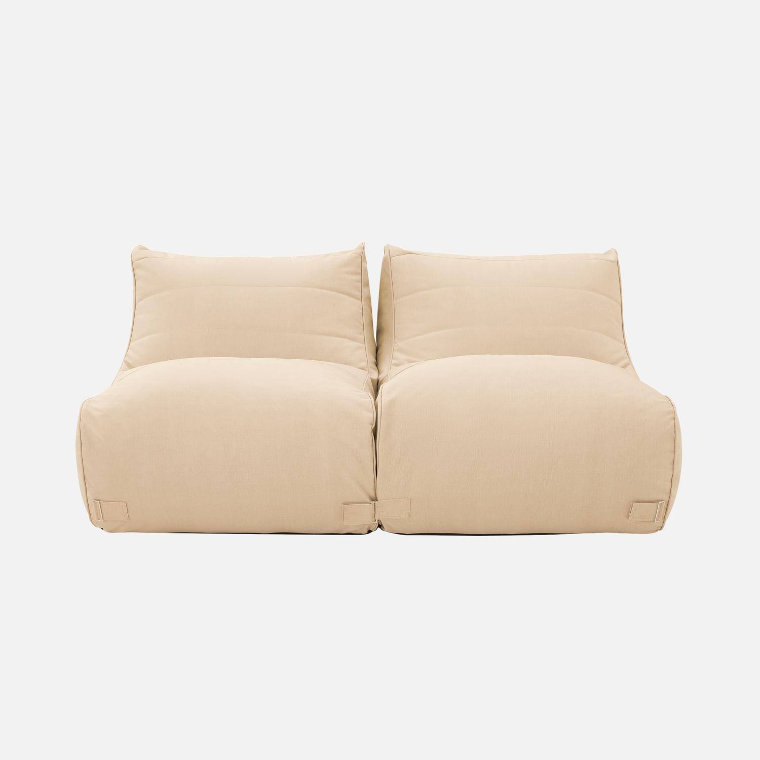 Pluma - Puff de exterior en olefina, set de 2