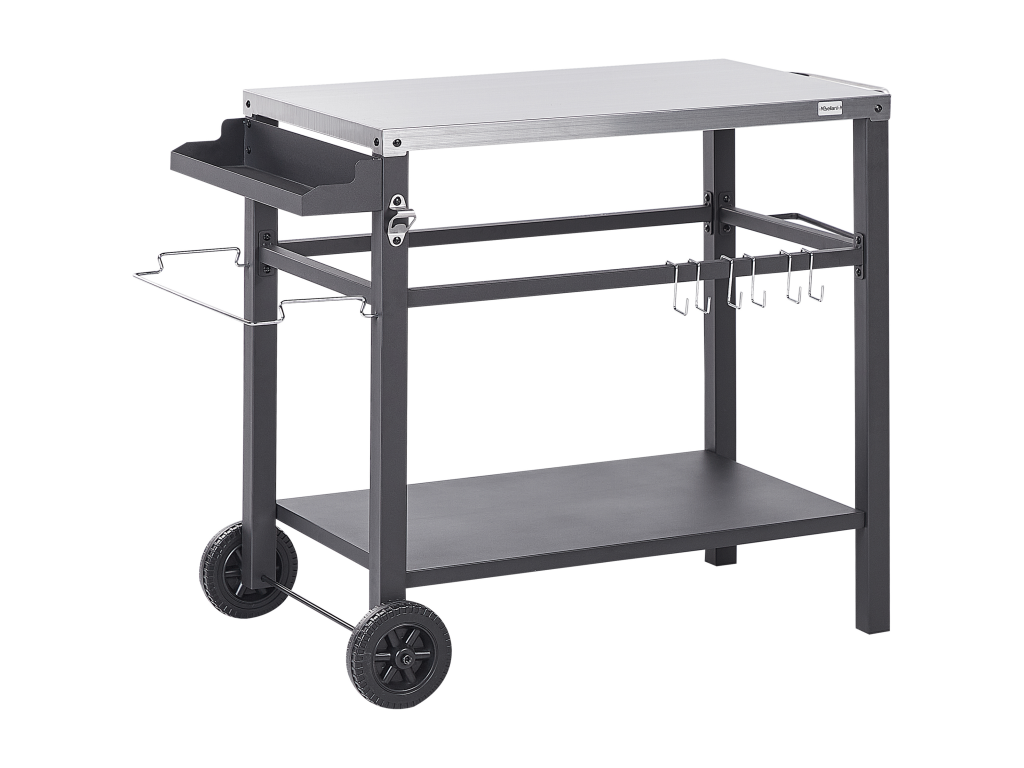 Carrito de cocina de metal negro SPIAZZI