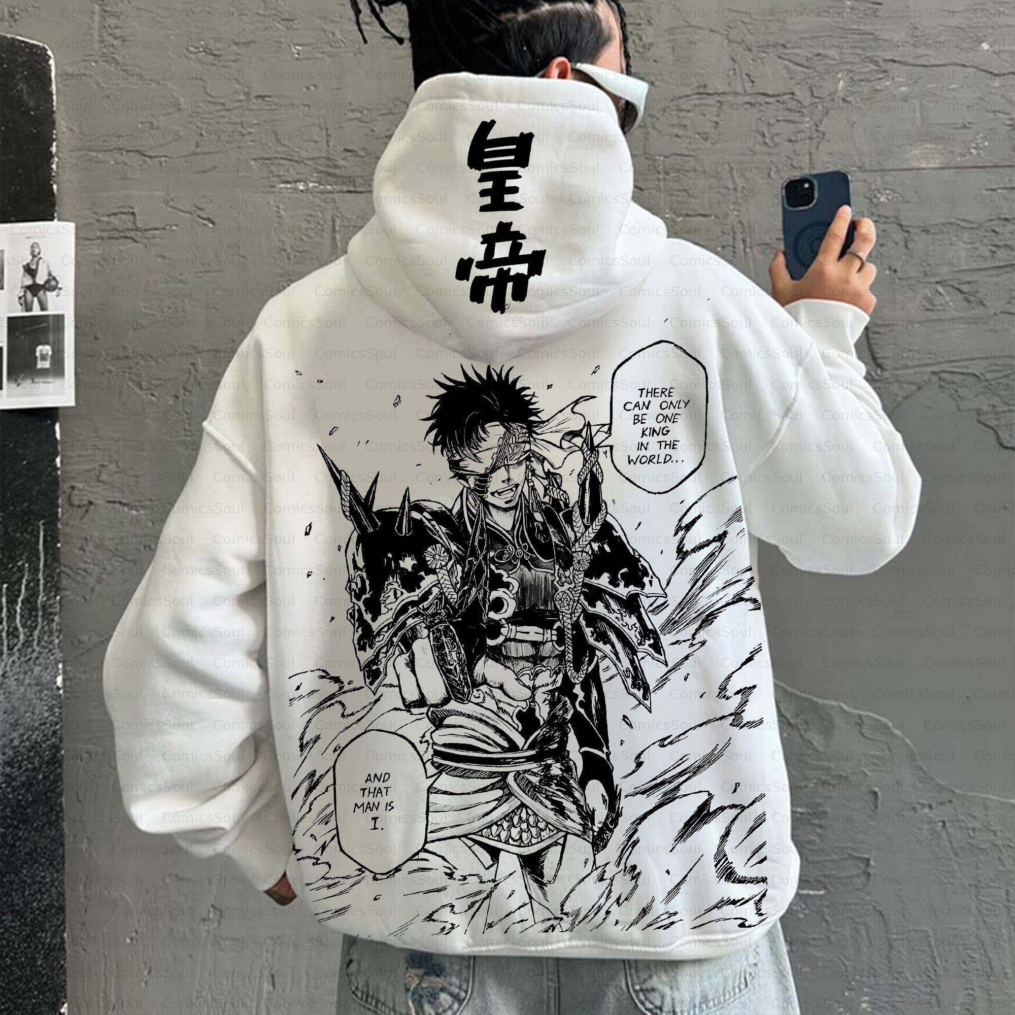 Unisex Anime Inspired Vintage Plush Hoodie