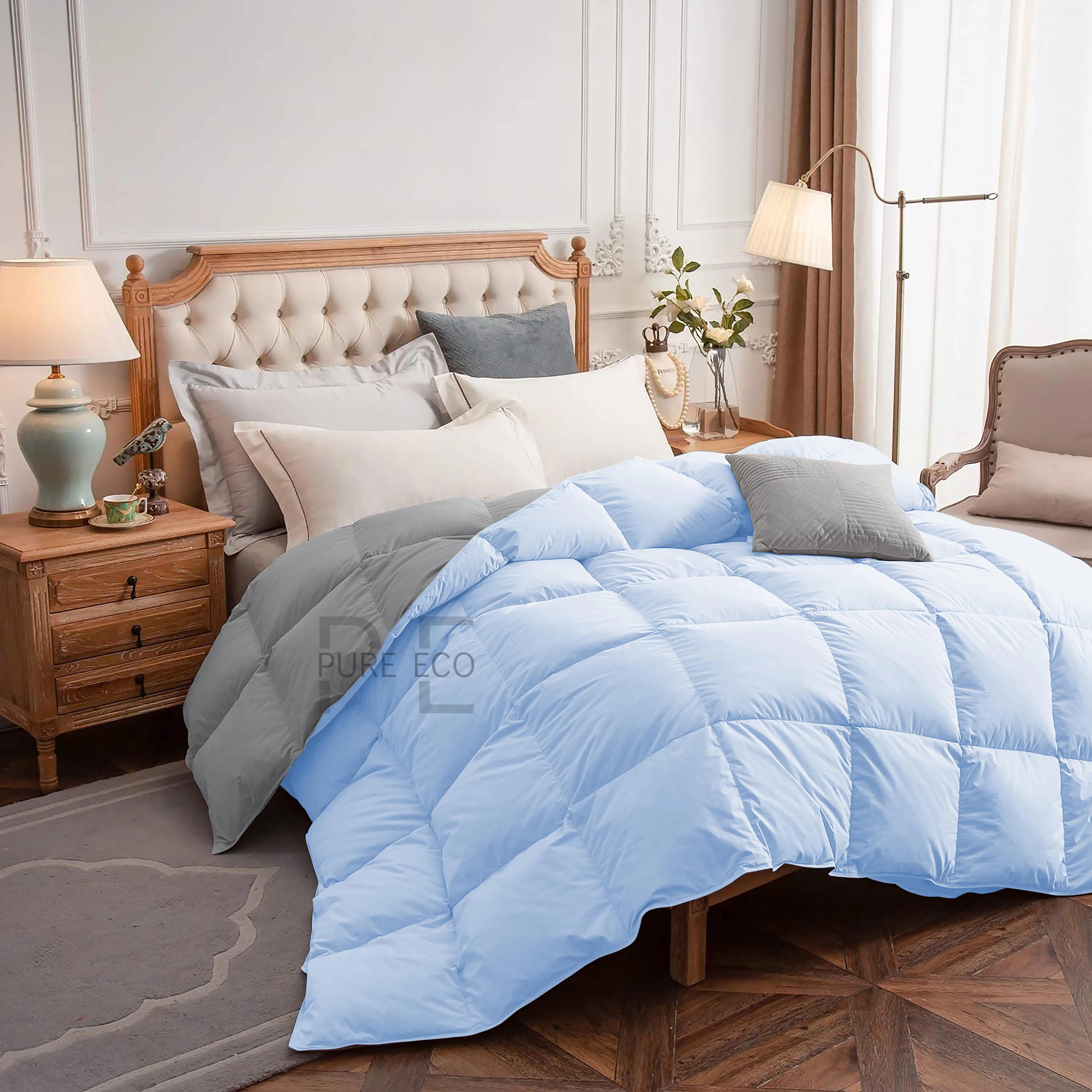 Ayanshi Hotel Bedding Comforter Twin Size, Duvet Insert, Quilted Comforter with Corner Tabs, All Season Lightweight Quilt, Down Alternative Hotel Comforter Twin Size 68X90 Baby Pink - Image 56