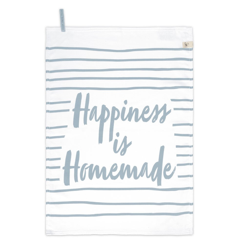 Walra - Theedoek Dry with Happiness - 50x70 - Jeans Blauw