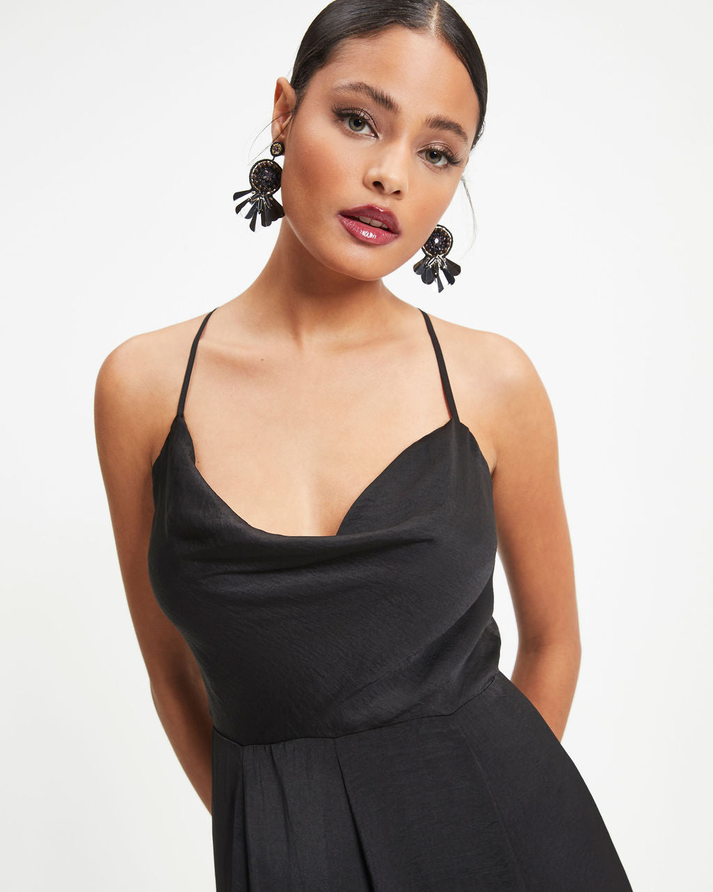 Hey Bella Satin Cowl Neck Maxi Dress - Black - FINAL SALE - Se7enfashion