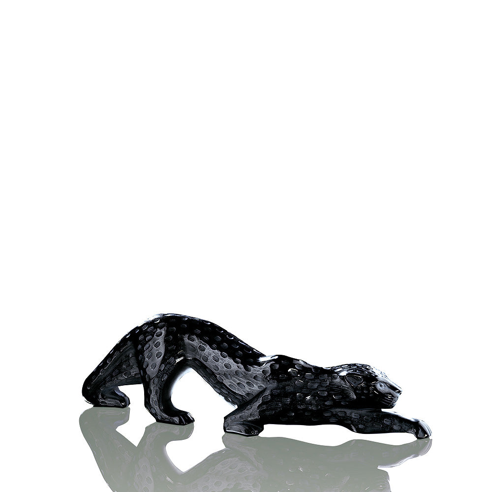 SCULPTURE PANTHÈRE ZEILA GRAND MODÈLE - CRISTAL NOIR