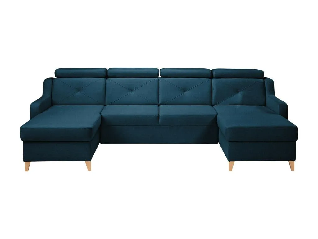 Sofá rinconero Hogarmini 129 Azul Función de descanso Caja de ropa de cama 286x165x82cm gyhs03478