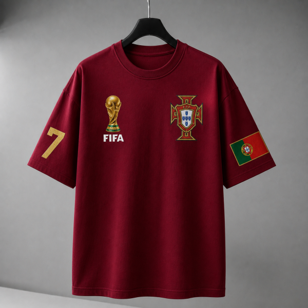 Sporty Athletic FootballPrinted Unisex Oversized T-shirt