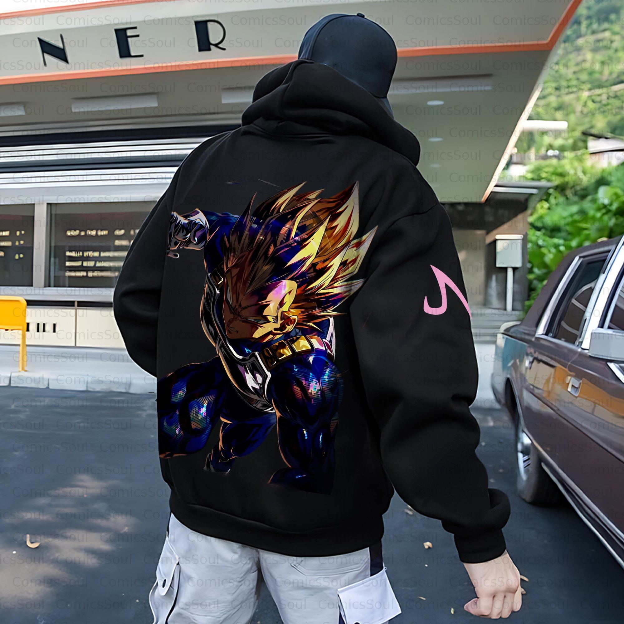 Unisex Anime Inspired Vintage Plush Hoodie