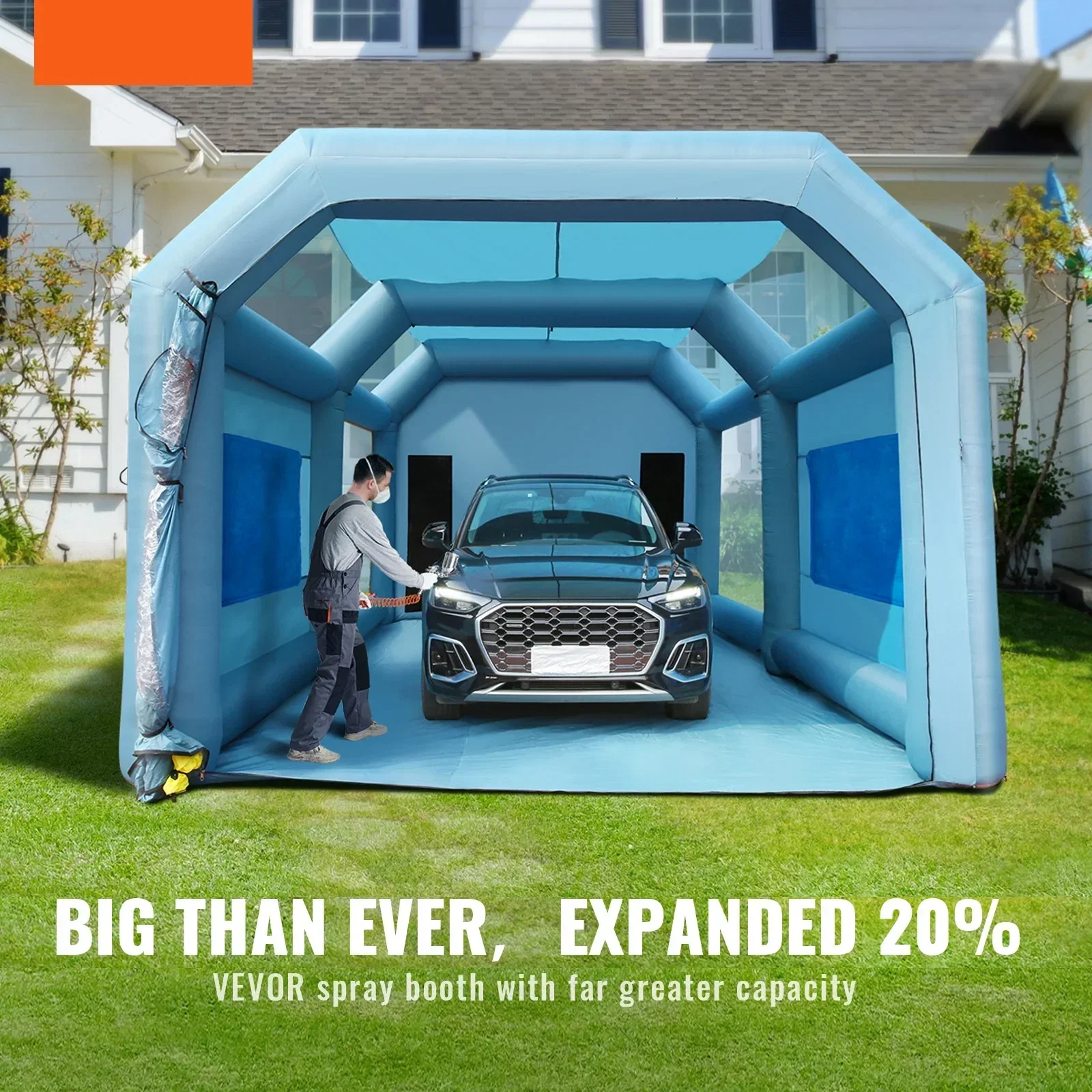 BENTISM Inflatable Paint Booth 30x20x13ft With 950W+1100W Filter System Blower - Image 2 BENTISM Inflatable Paint Booth 30x20x13ft With 950W+1100W Filter System Blower - Image 2