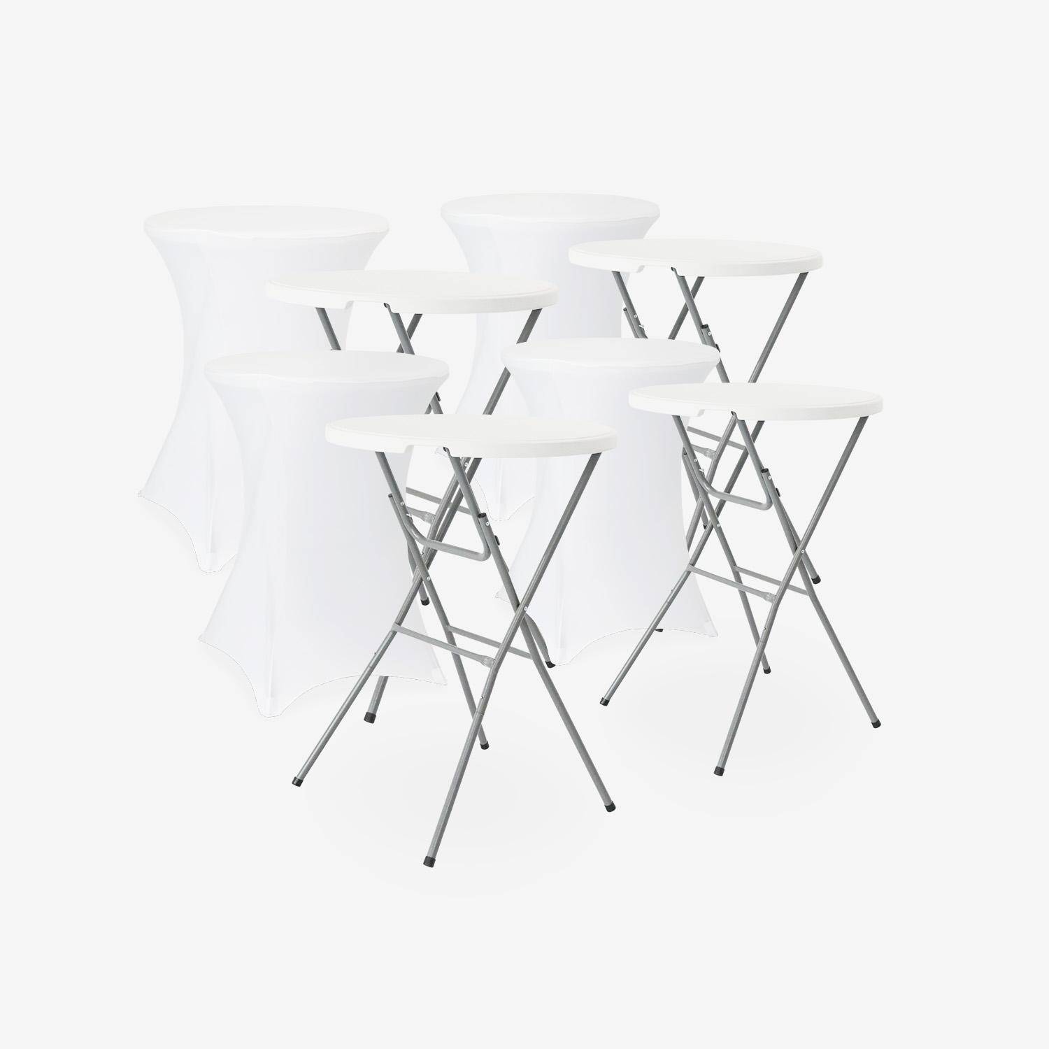 Gala + funda x4 - Mesa plegable de acero para eventos con funda protectora (lote de 4)