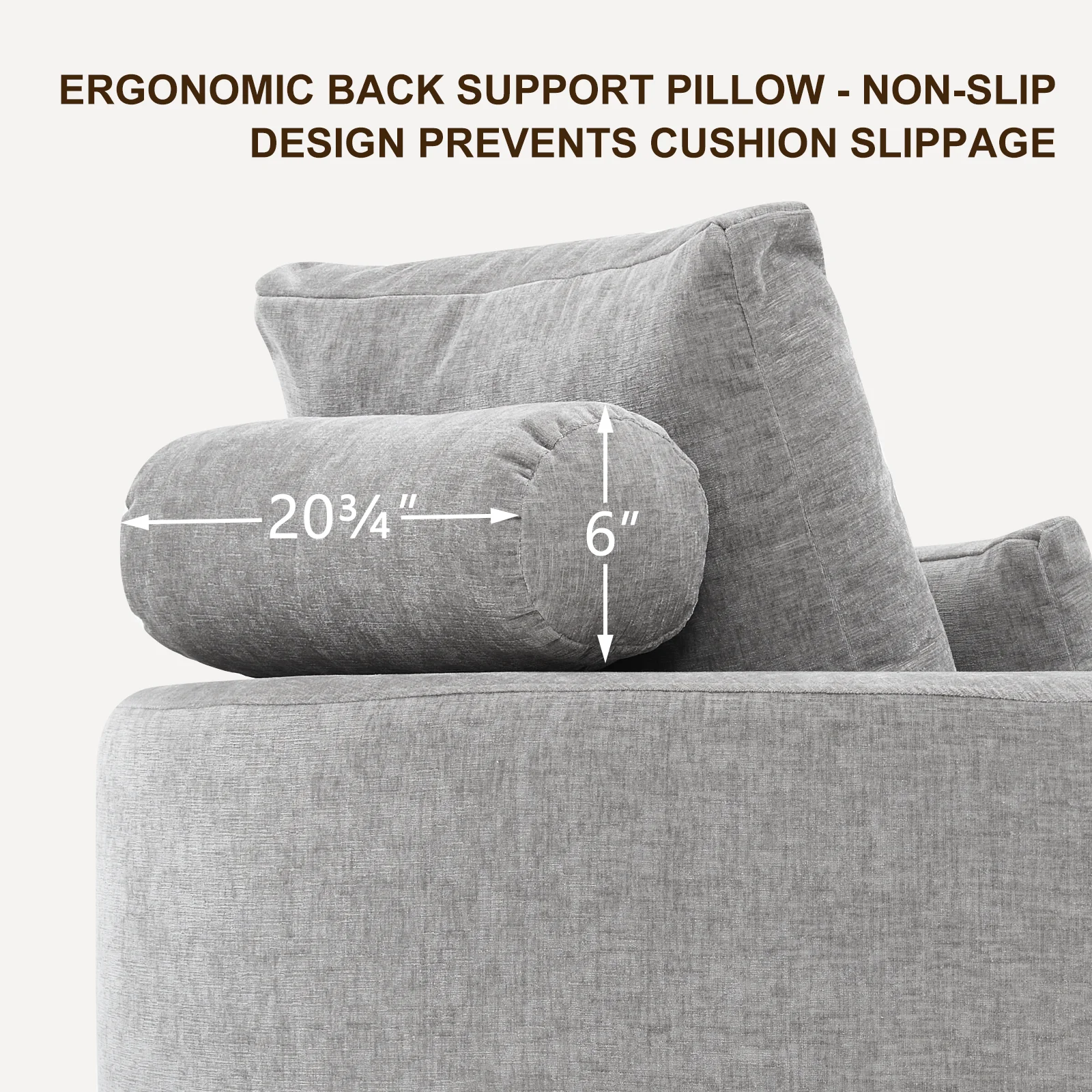 Fumahaus Upholstered Swivel Accent Chair, Oversized Comfy Round Sofa Chair with Two Pillows, Leisure Sofa Chair for Living Room Bedroom, Beige - Image 21