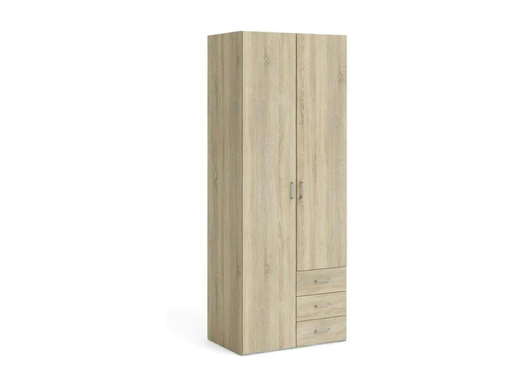 Armario 2 puertas Lluesmamuebles Muebles de dormitorio Vestidor Armario de ropa 78x50 h200 cm Lluesmamuebles