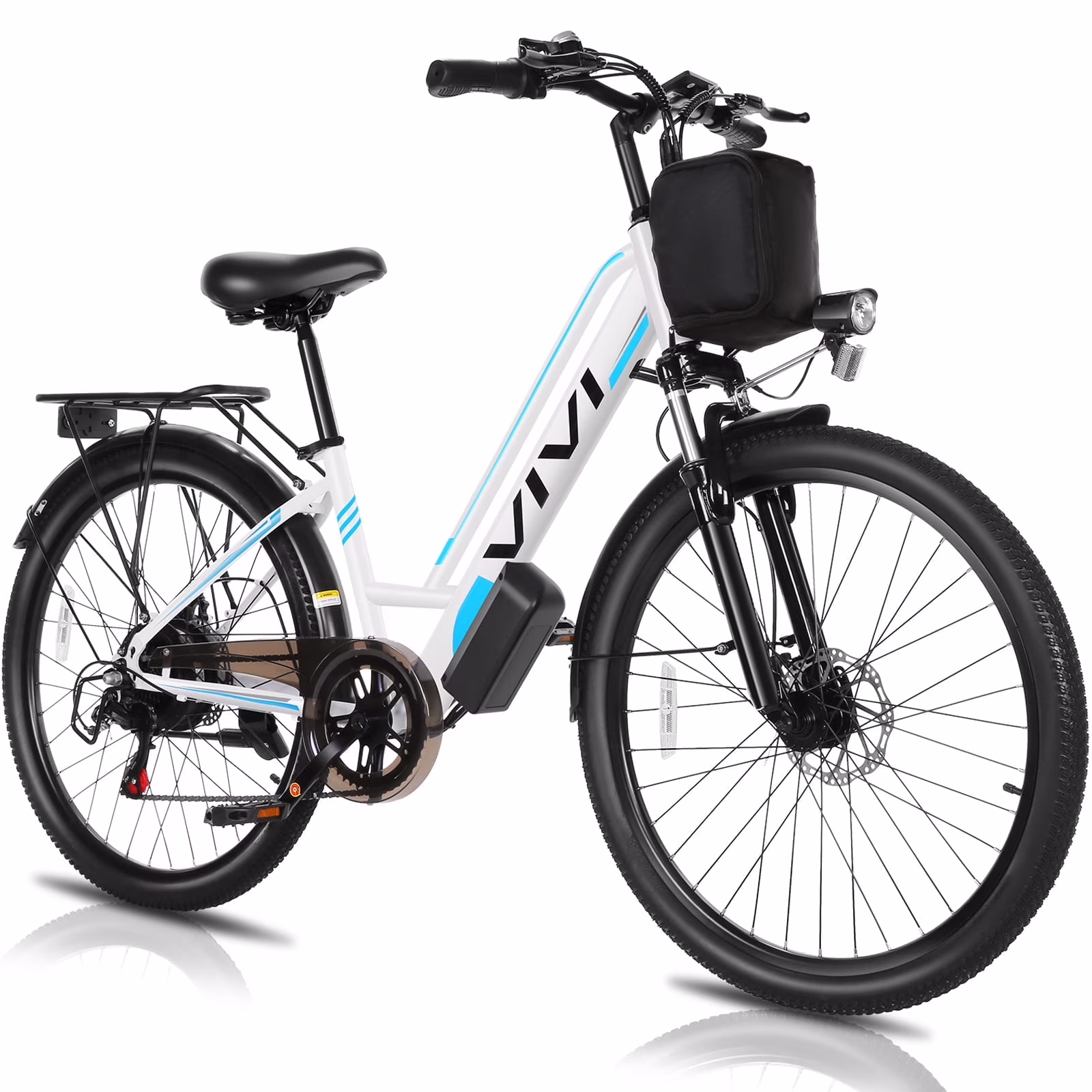 Vivi Electric Bike 26" City Commuter Electric Bike 48V 500W Step - Through Electric Bike 19.8MPH Electric Cruiser