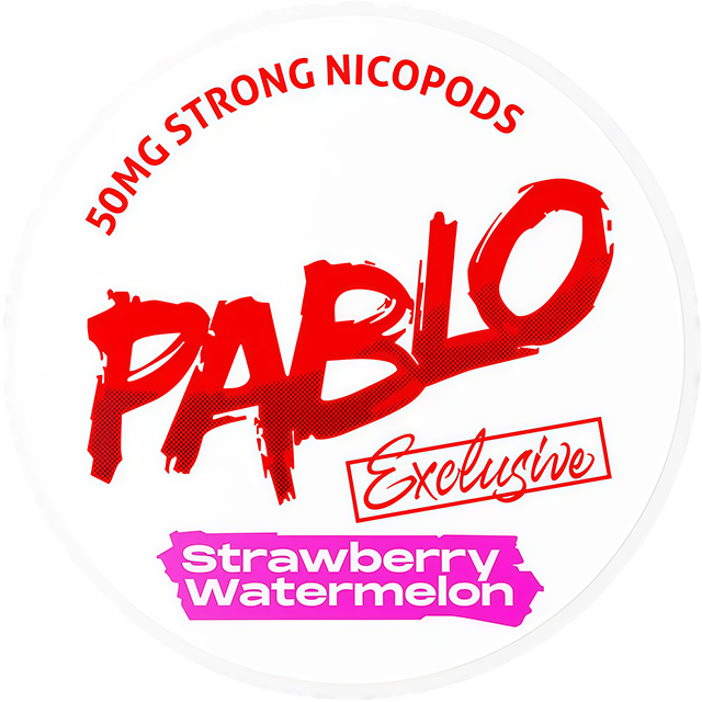 Pablo Strawberry Watermelon 30mg nicotine pouches — Slim can, 20 super strong summer-fruit pouches