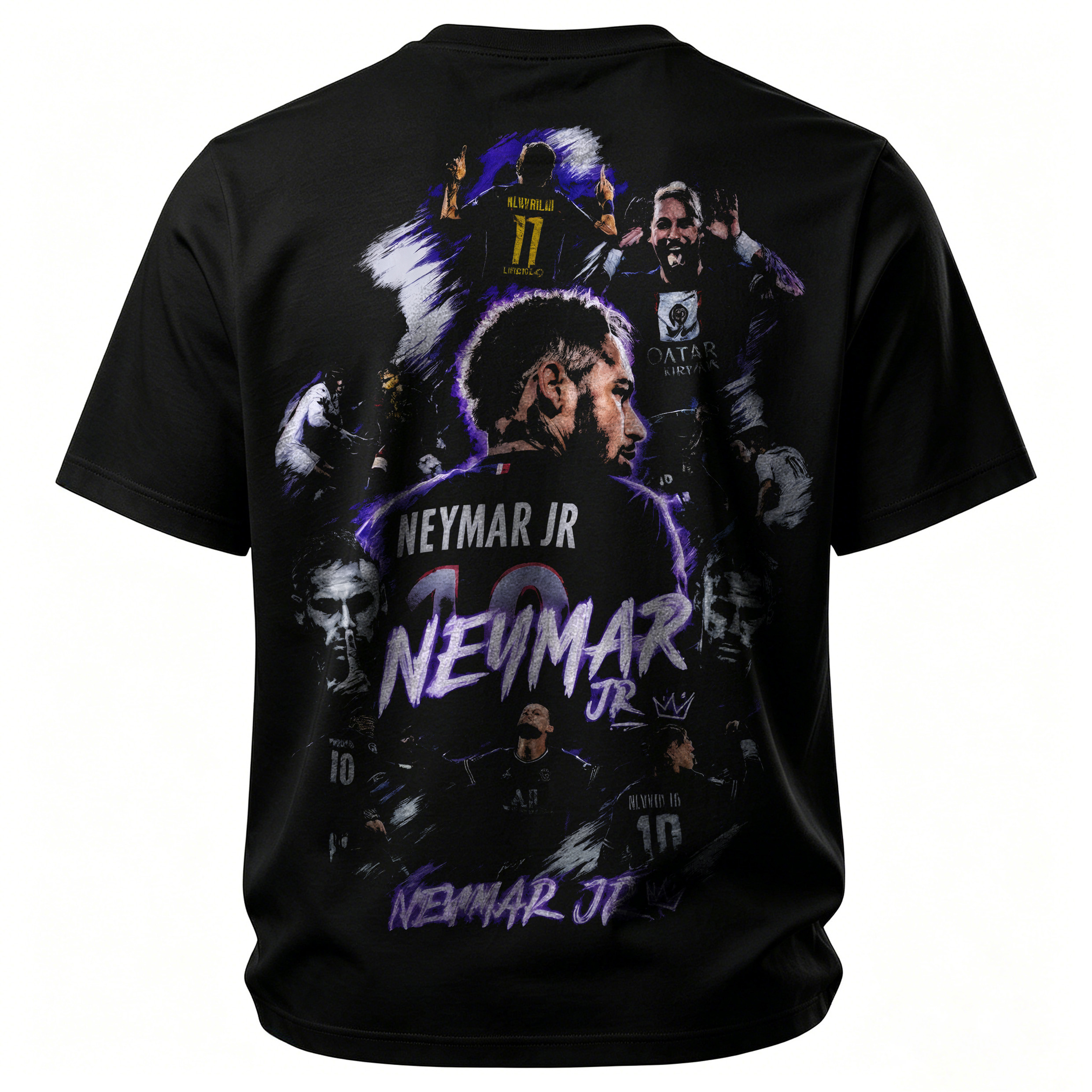 Football Star Multi-Image Collage Printed Unisex Oversized T-shirt