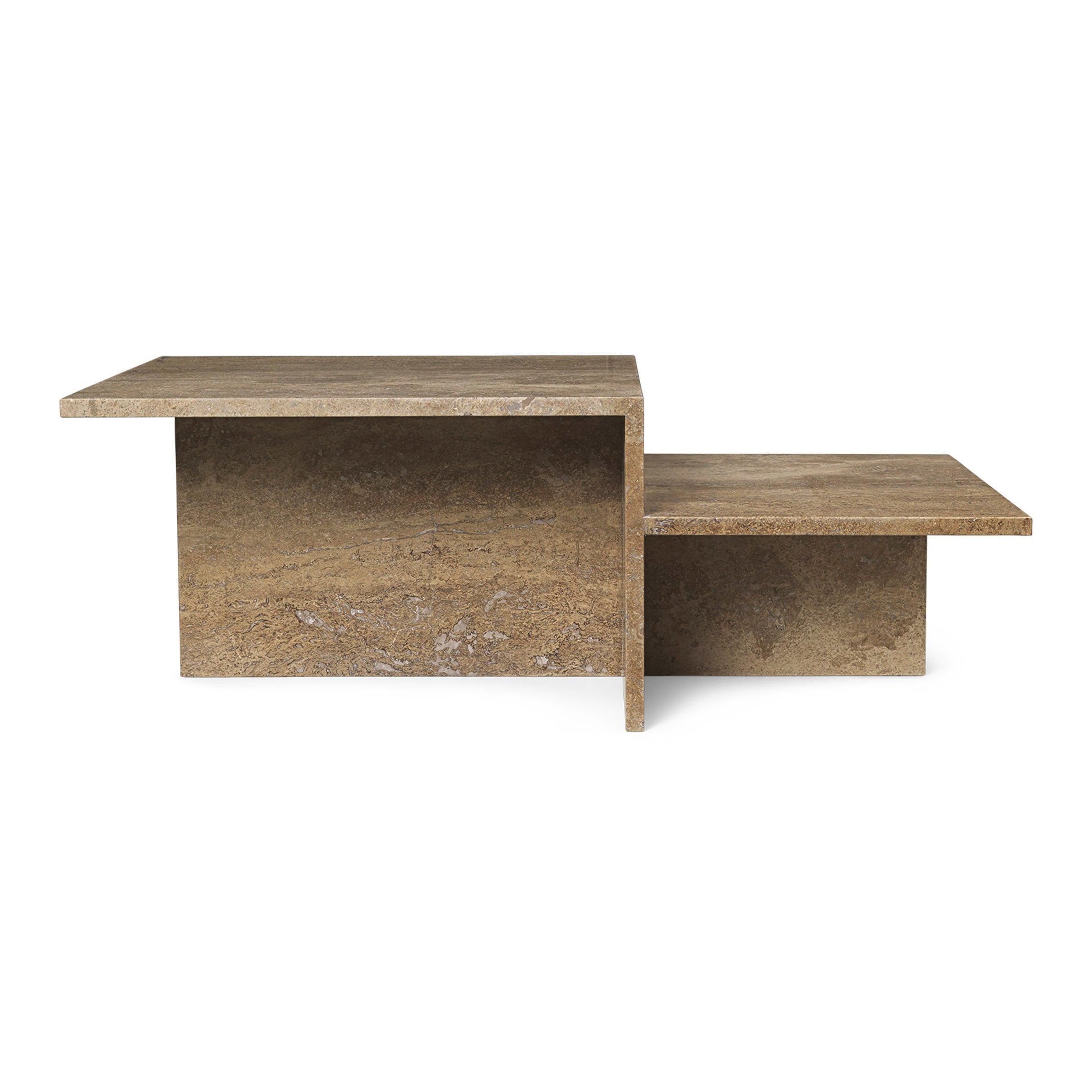 Ferm Living Distinct Salontafel - Travertine Dark Brown