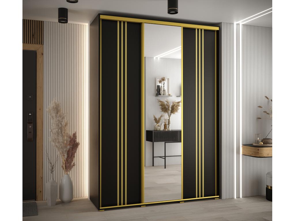 ARMARIO 7 DE PUERTAS CORREDERAS 235 - 2/180/45 3 puertas Negro/Negro/Confortzx