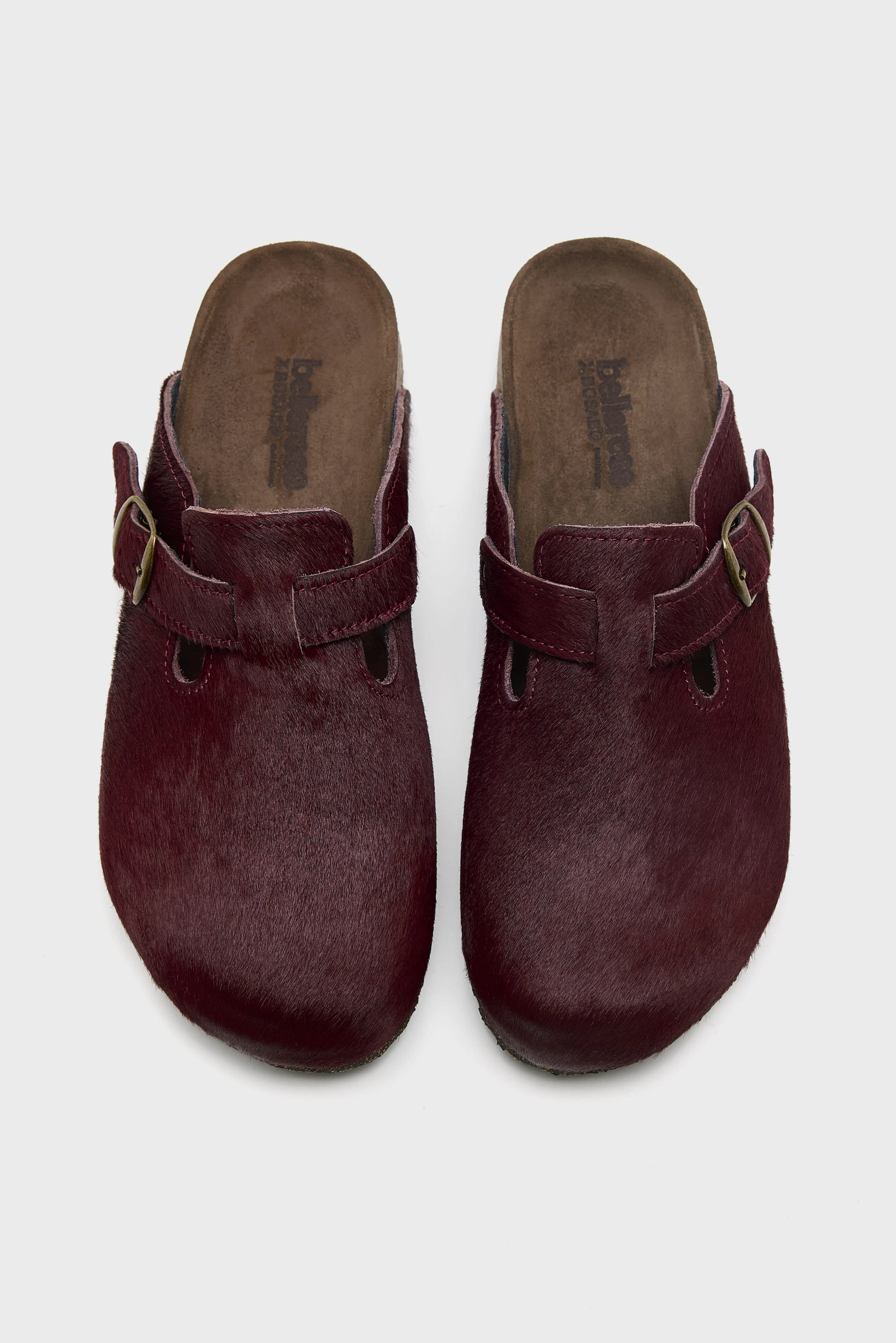 Bellerose Bordeaux Ponyhair Mules  (261 / W / BORDEAUX)