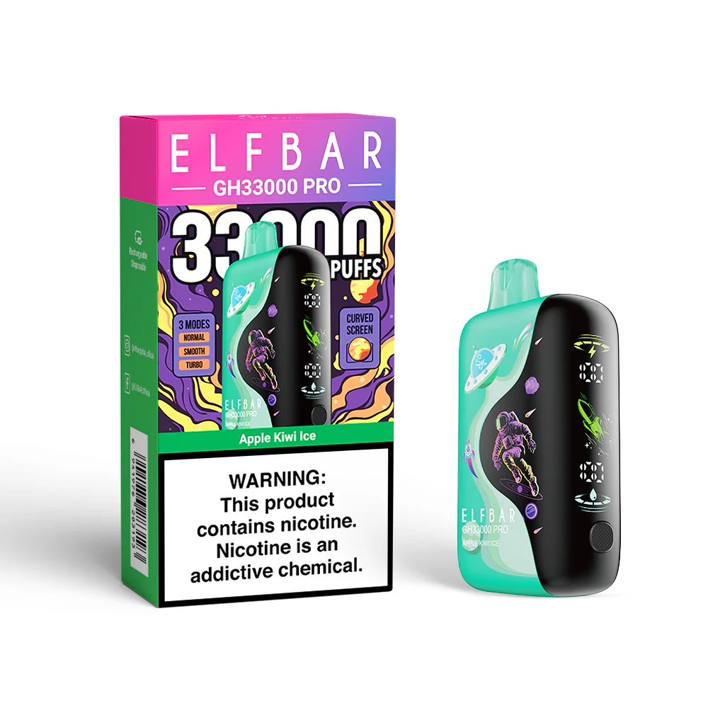 ELFBAR GH33000 PRO cigarette électronique jetable rechargeable (toutes les saveurs)