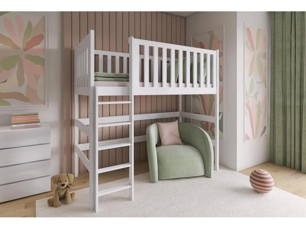 Cama alta Cosinor 80x160 cm blanco mwq3237749
