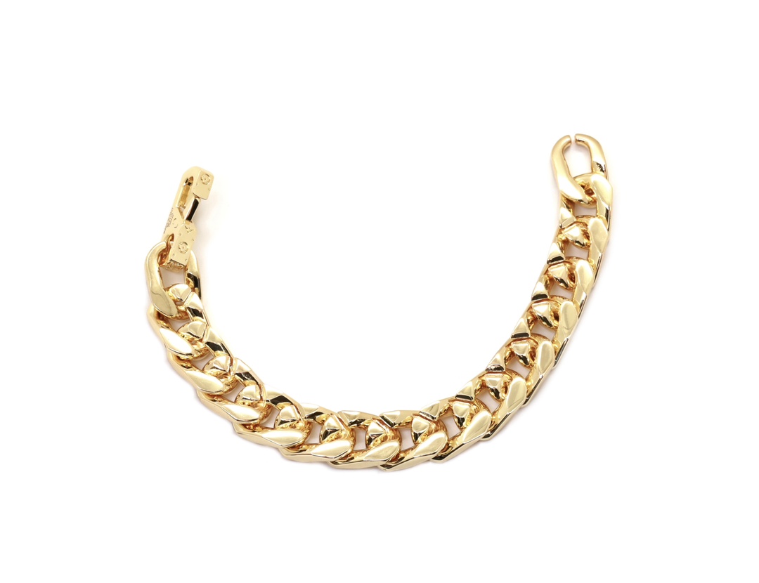 Louis Vuitton Golden Cuban Chain Bracelet Men - Original Replica Club