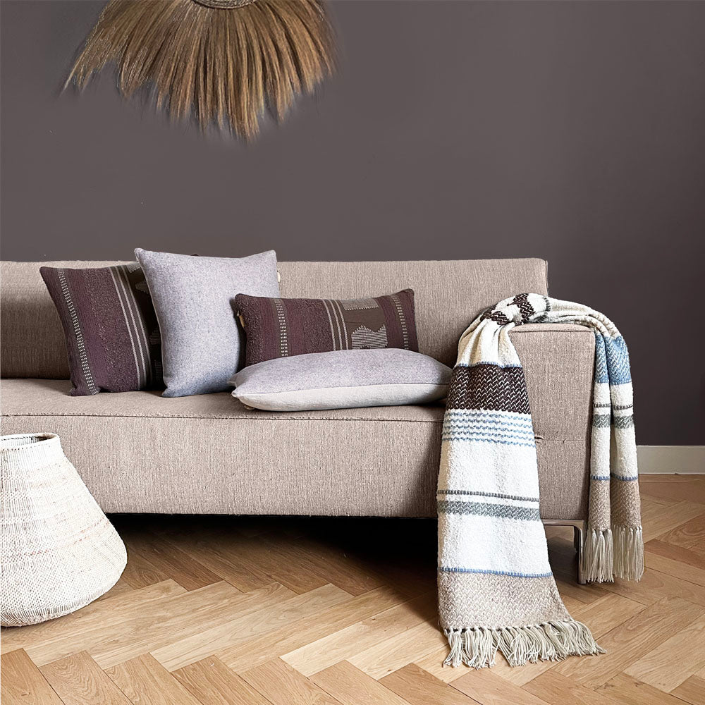 Malagoon Recycled Wool Sierkussen 35 x 60 cm - Violet