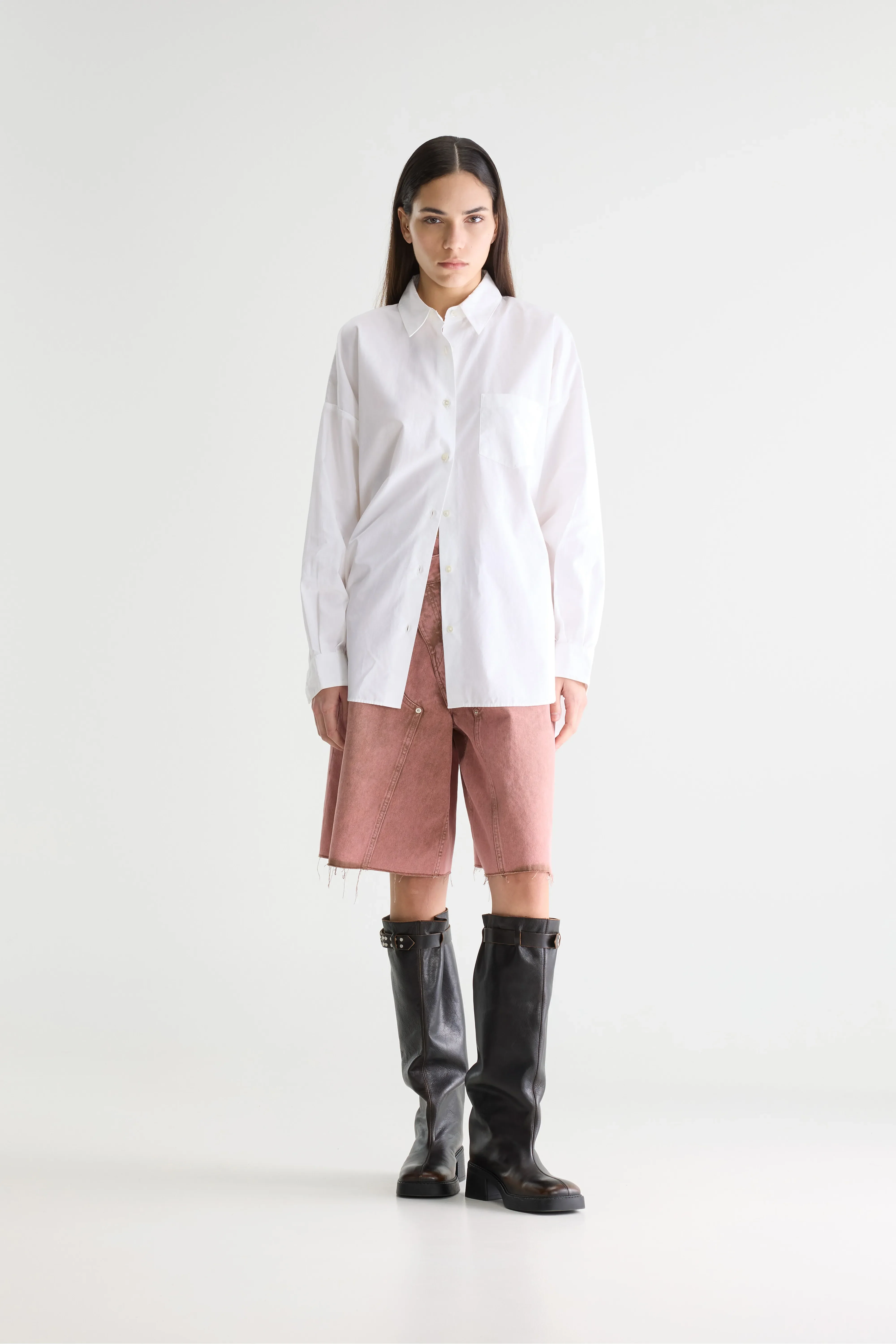Bellerose Giorgia white poplin shirt (252 / W / WHITE)