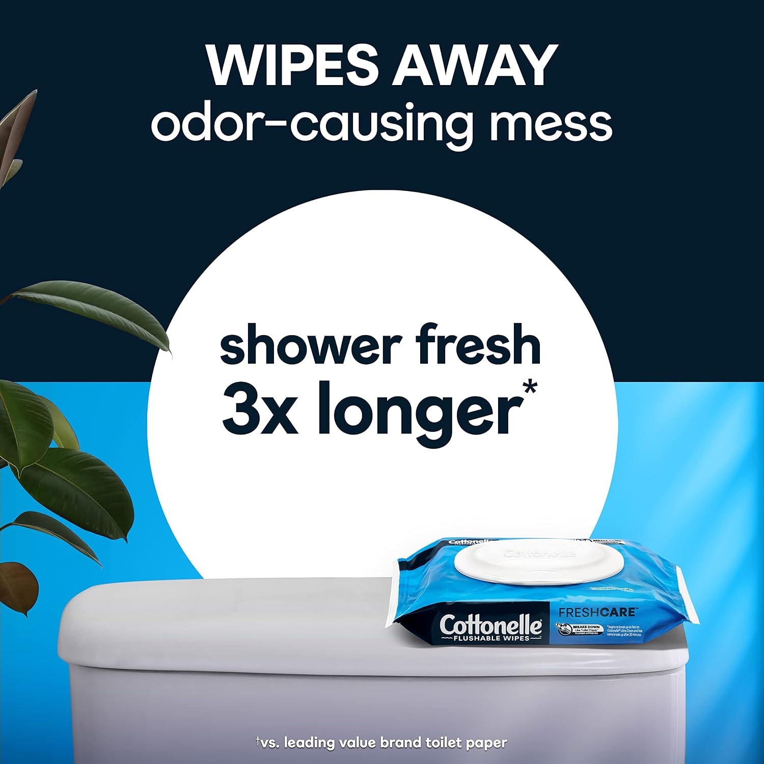Cottonelle Flushable Wet Wipes for Adults, 2 Flip-Top Packs, 42 Wipes per Pack (84 Wipes Total)