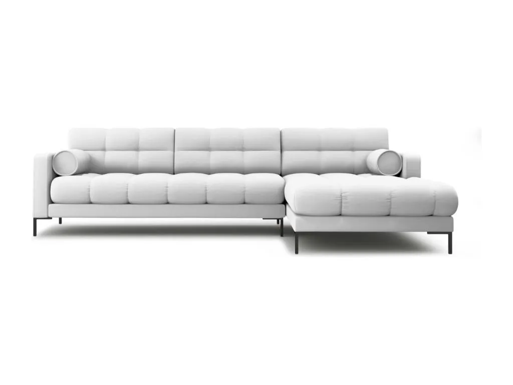 Vivirsingular - Sofá esquinero derecho Vivirsingular 5 plazas de enorme tejido estructural gris claro - 293x185x75cm gfng34791