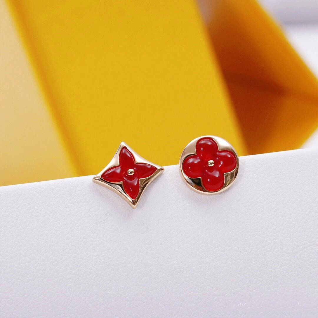 Louis Vuitton Asymmetrical Rose Gold Stud Earrings - Original Replica Club